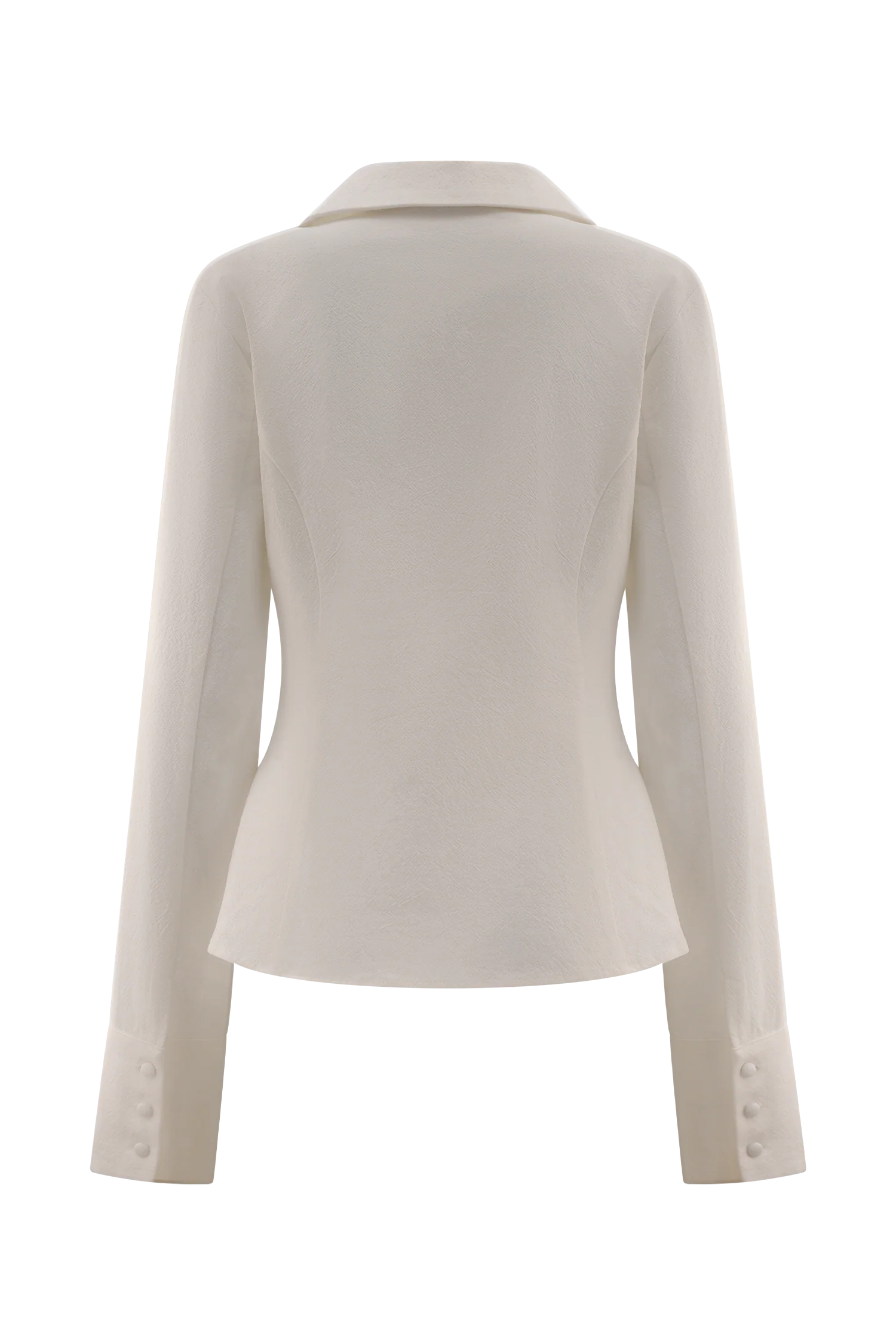 Annalee Cotton Beaded Tie Shirt - White