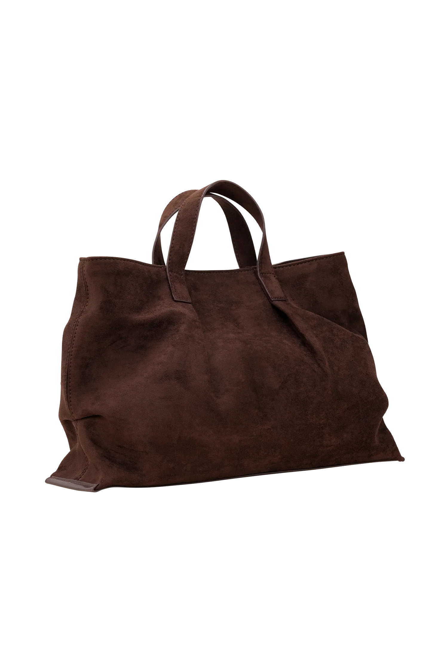 Baylor Faux Suede Bag - Chocolate