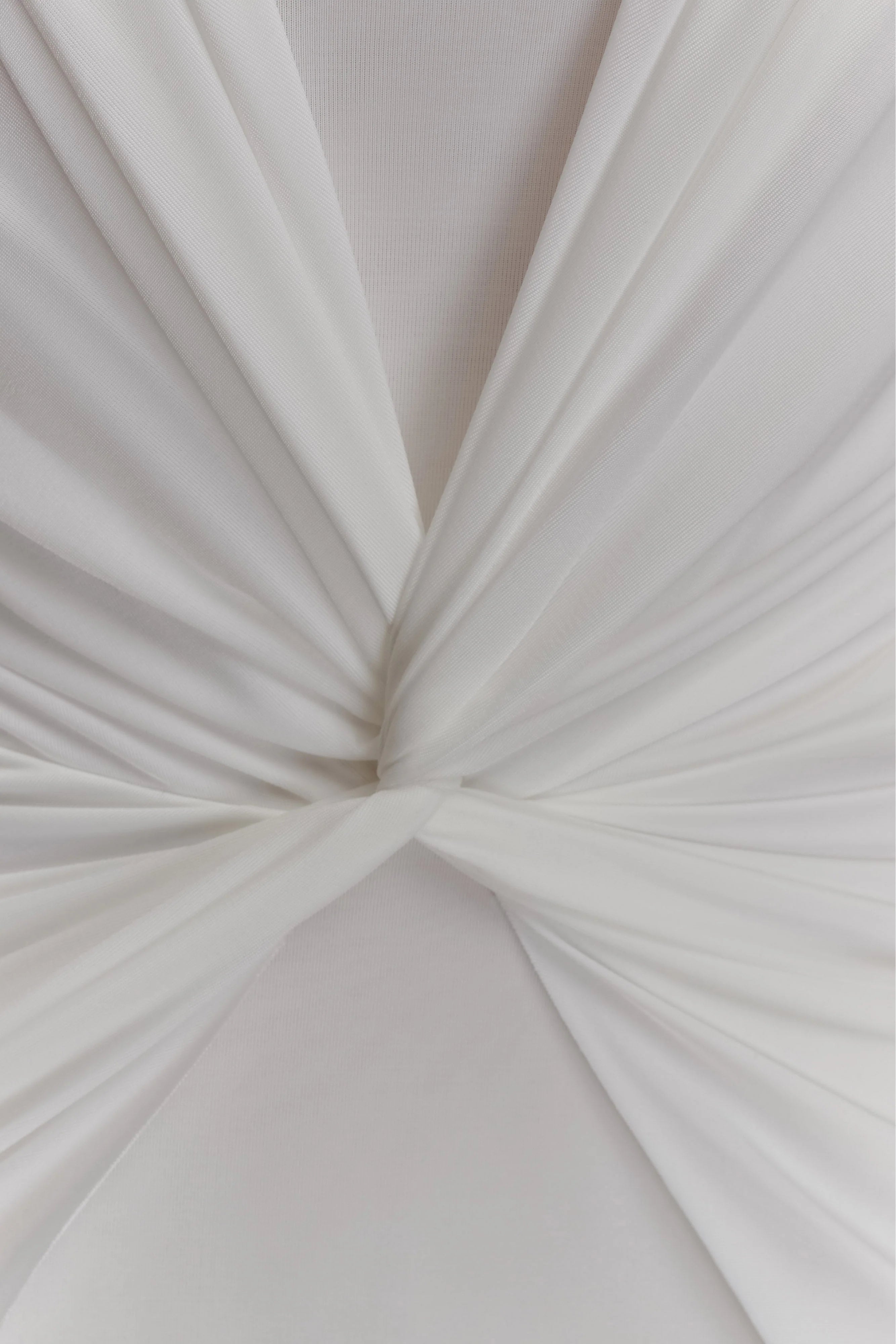 Mirren Strapless Slinky Maxi Dress - White