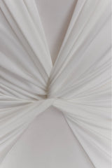 Mirren Strapless Slinky Maxi Dress - White