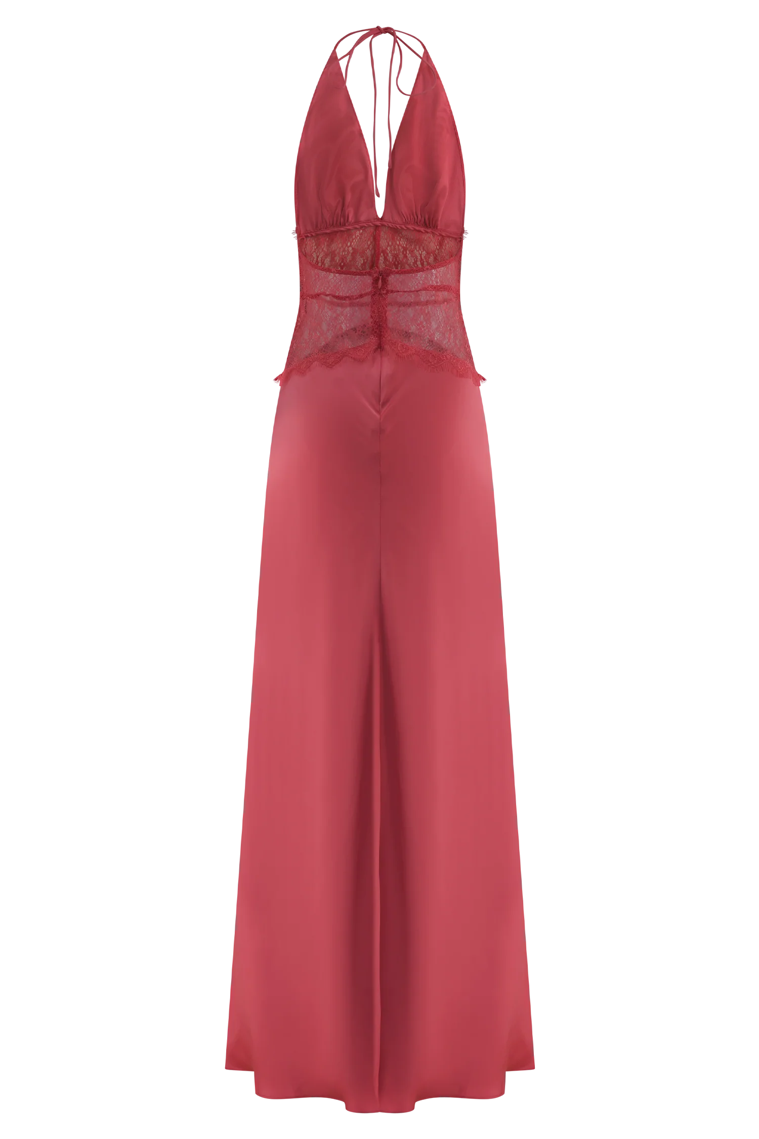 Dinah Lace And Satin Maxi Dress - Blush Rose