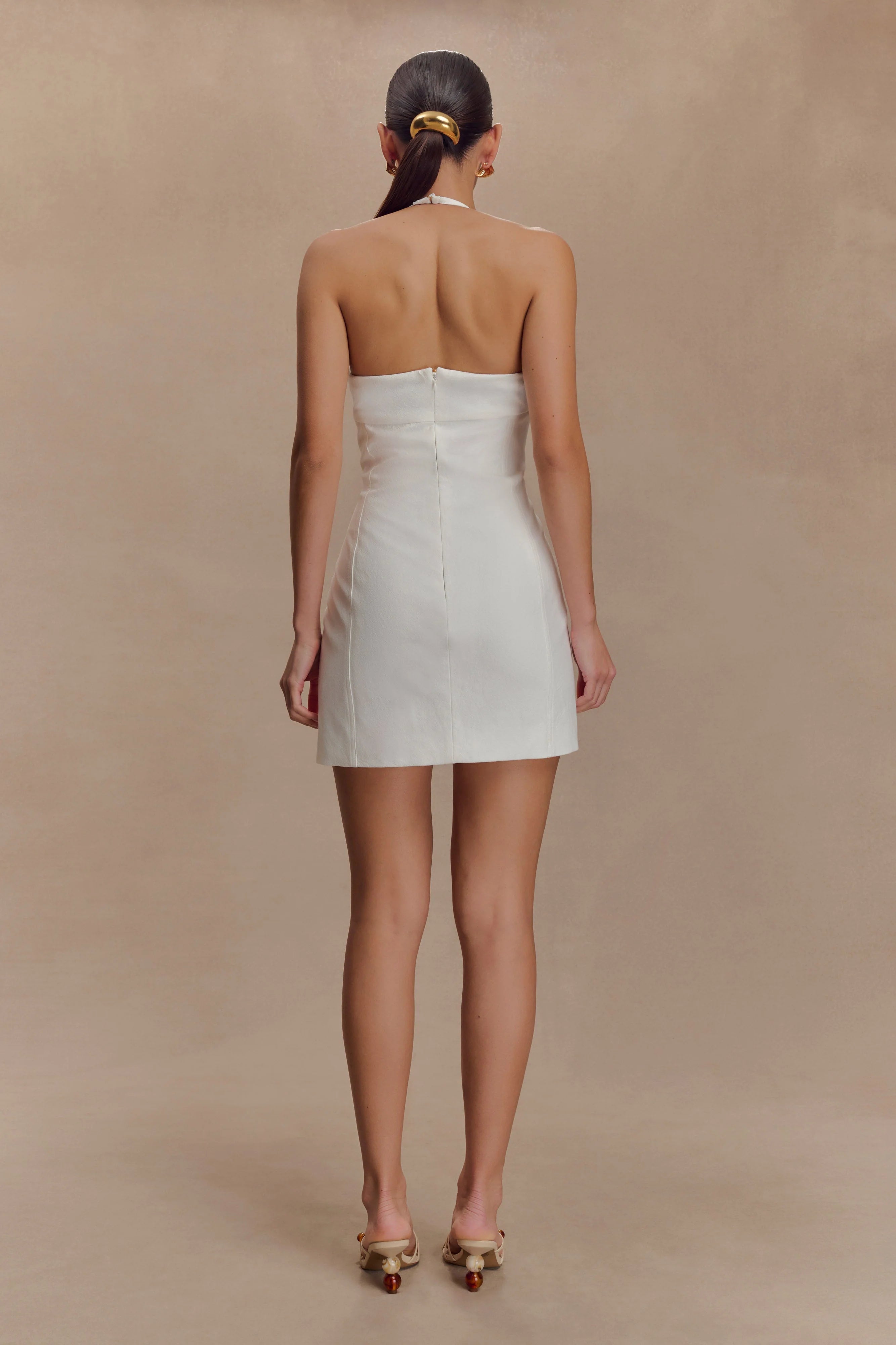 Reyes Cotton Floral Mini Dress - White