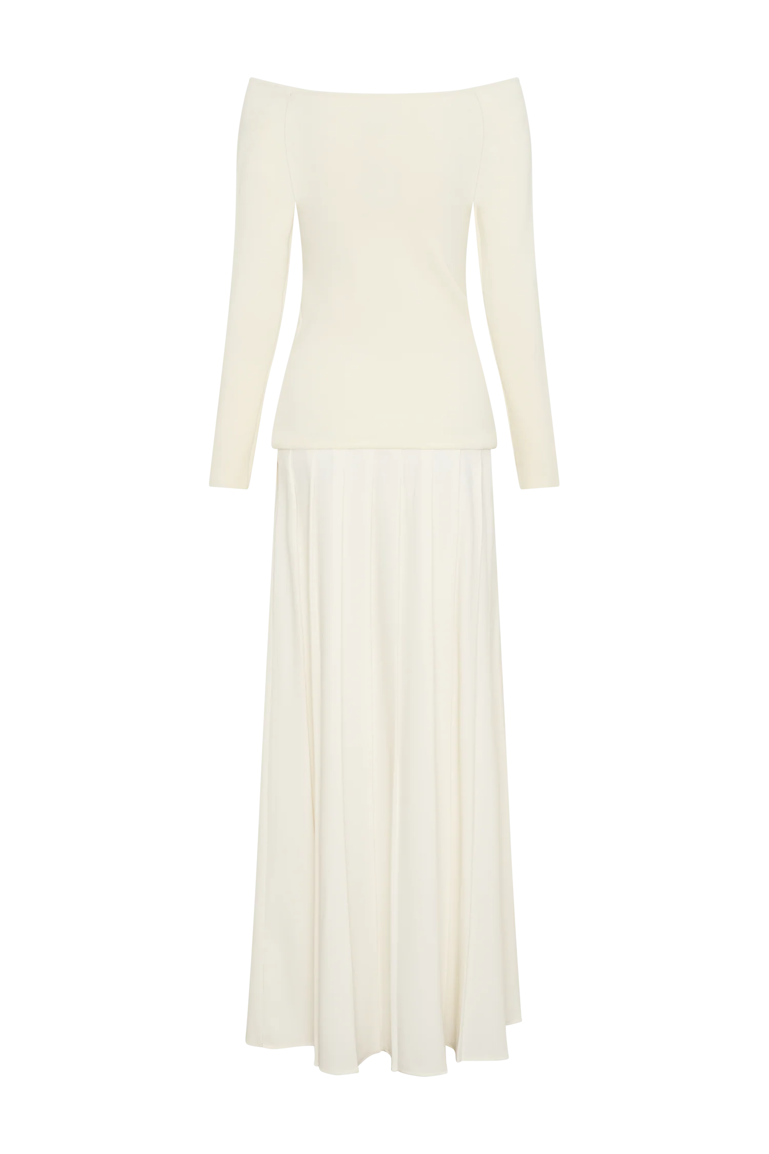 Presley Knit Off Shoulder Maxi Dress - Ivory
