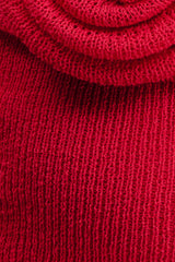 Samira Halter Knit Twist Top - Red