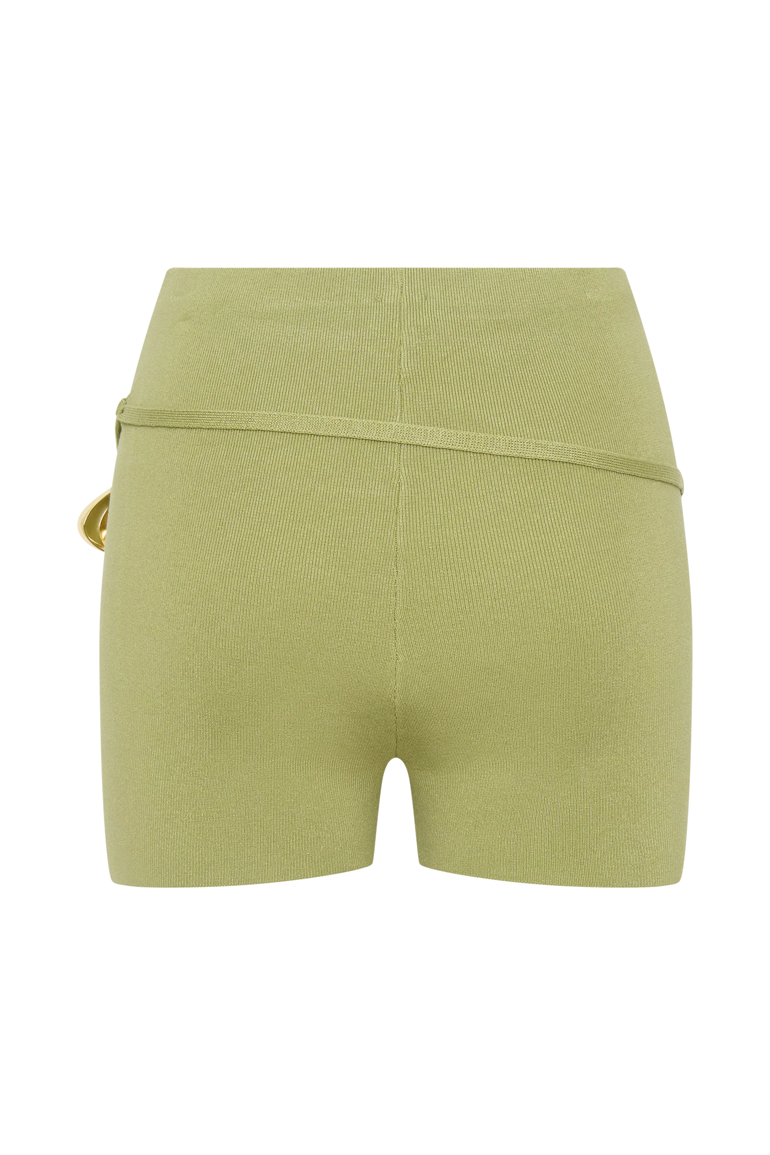 Dimitri Mini Knit Shorts With Belt - Light Olive