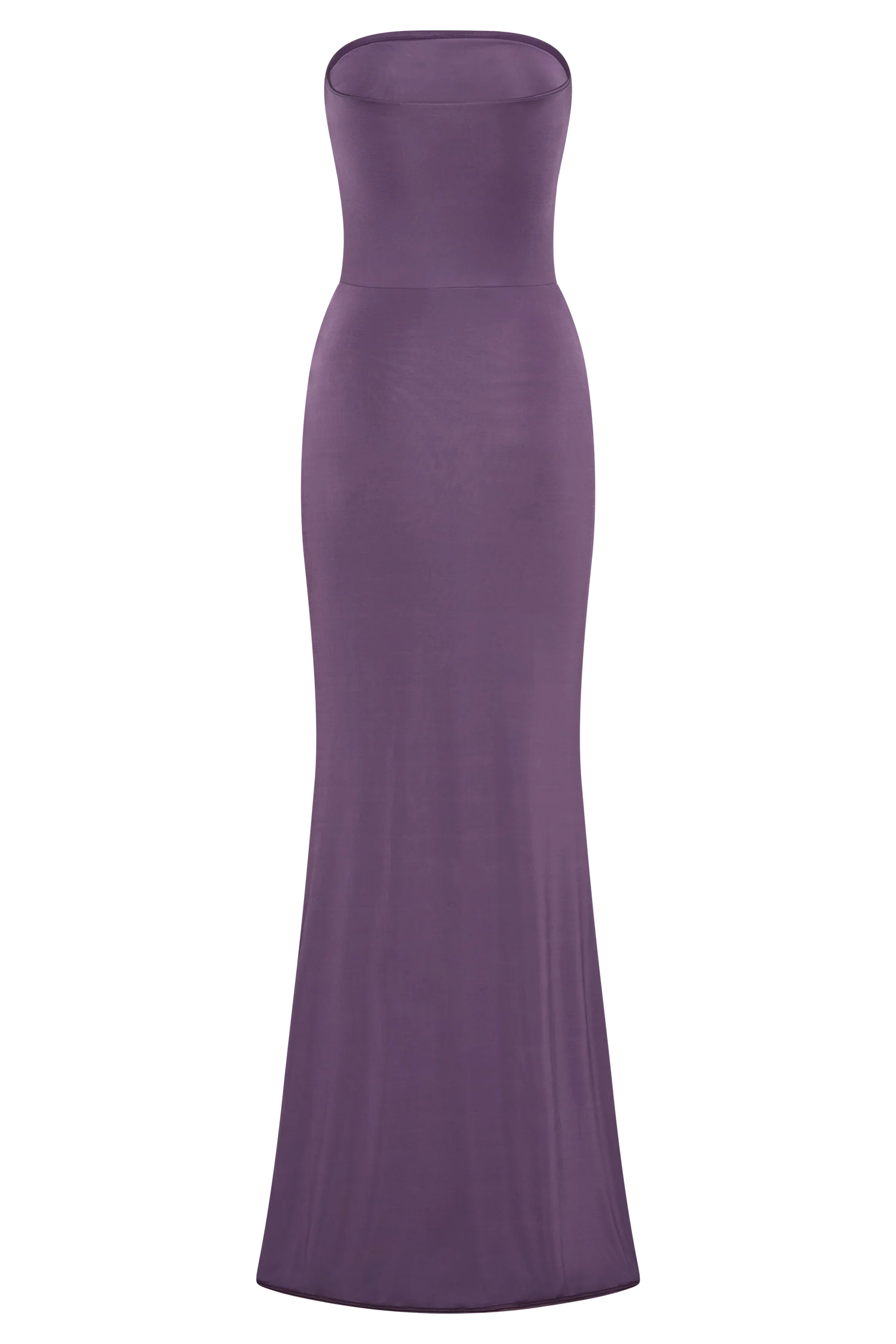 Madison Strapless Slinky Maxi Dress - Purple