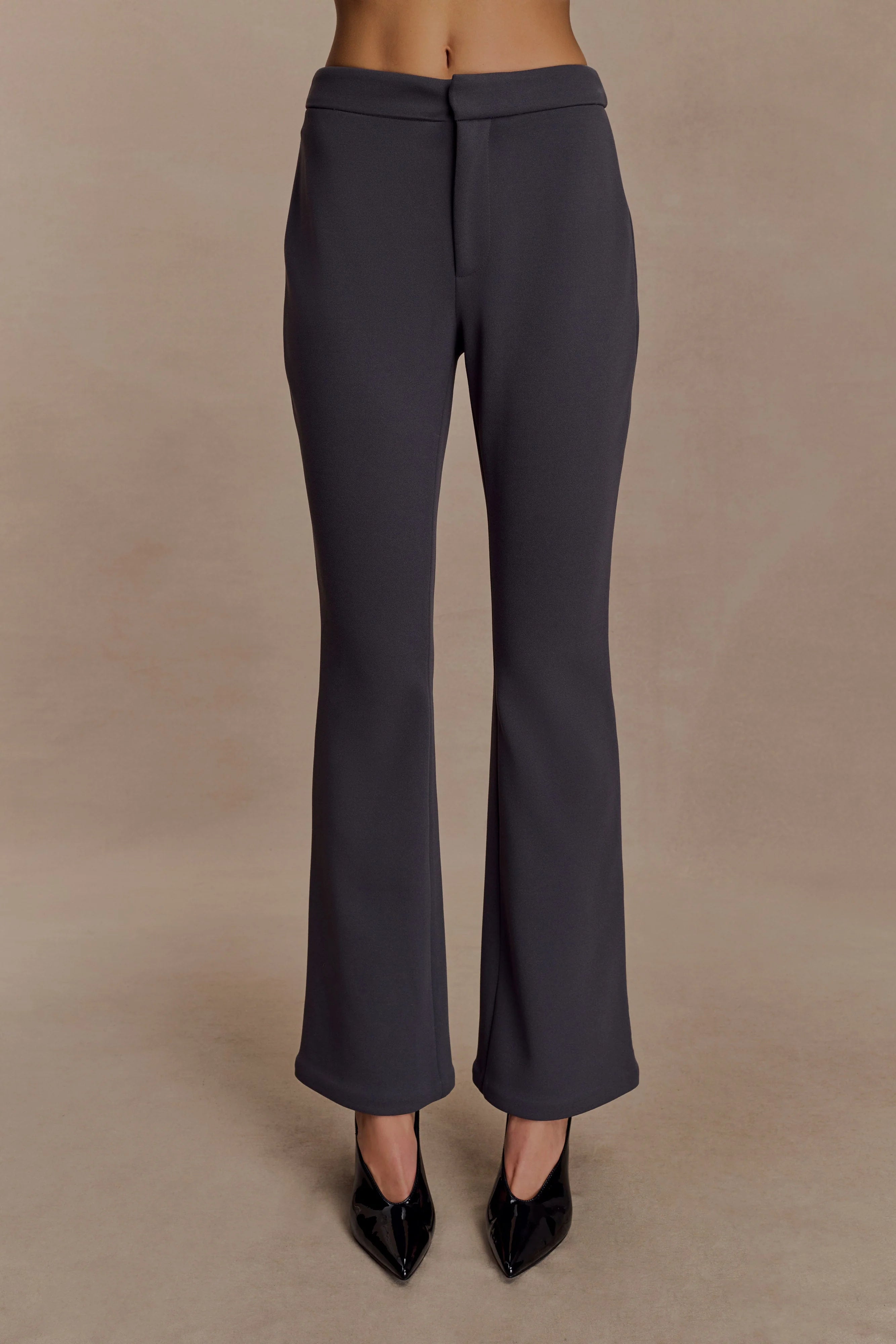 Marion Fit And Flare Pant - Charcoal Shadow