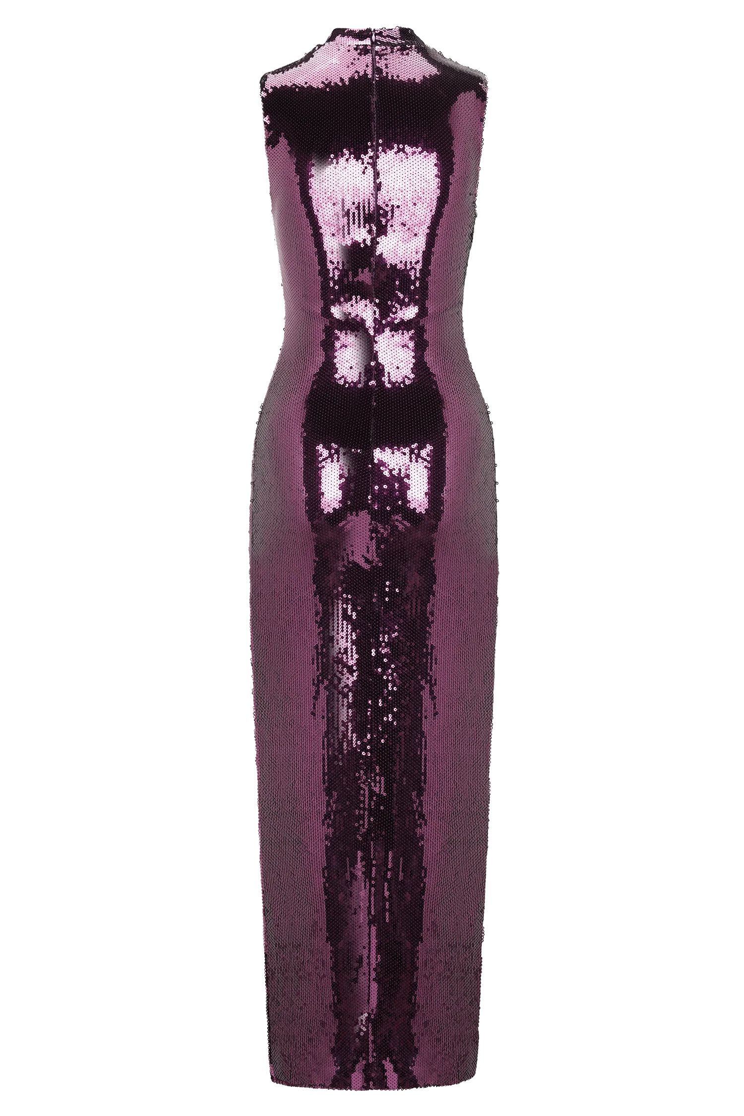 Veronica Sequin Midi Dress - Plum