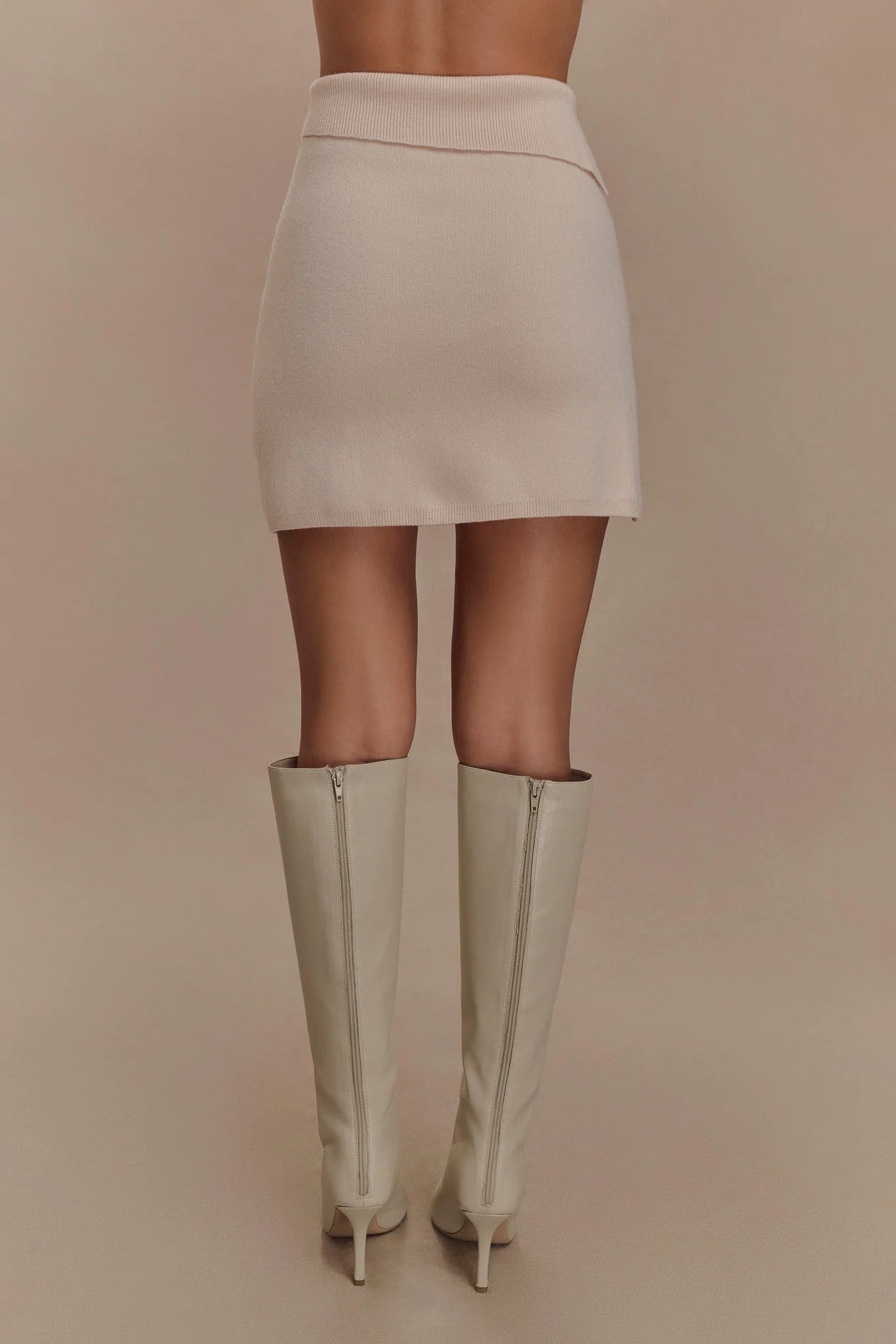 Annabelle Knit Mini Skirt - Cream