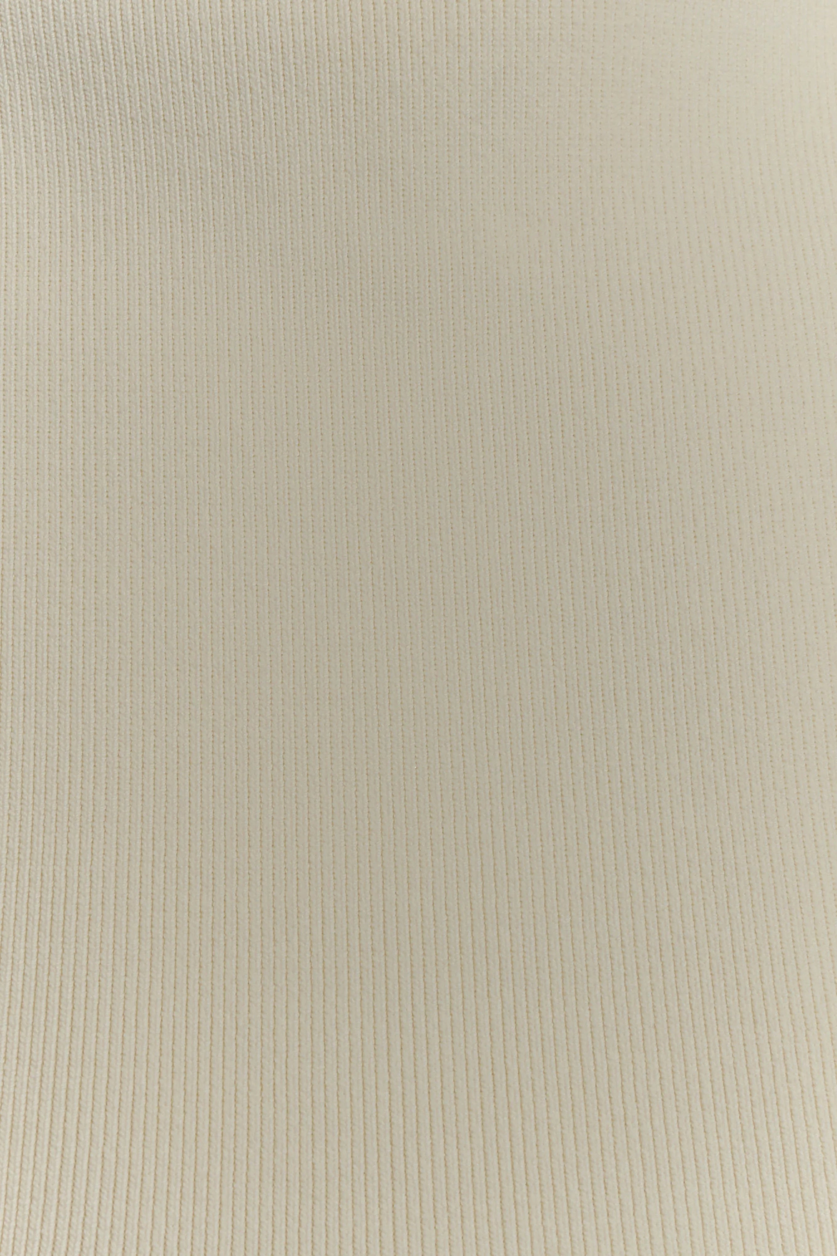 Romaine High Neck Bandage Knit Top - Ivory