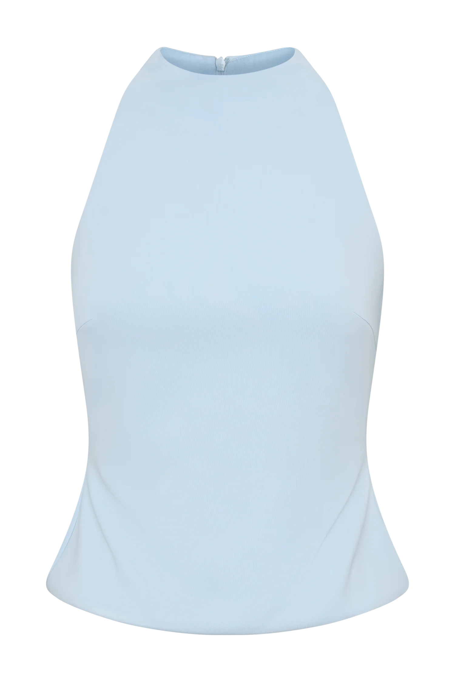 Portia Scuba Sleeveless Top - Pale Blue