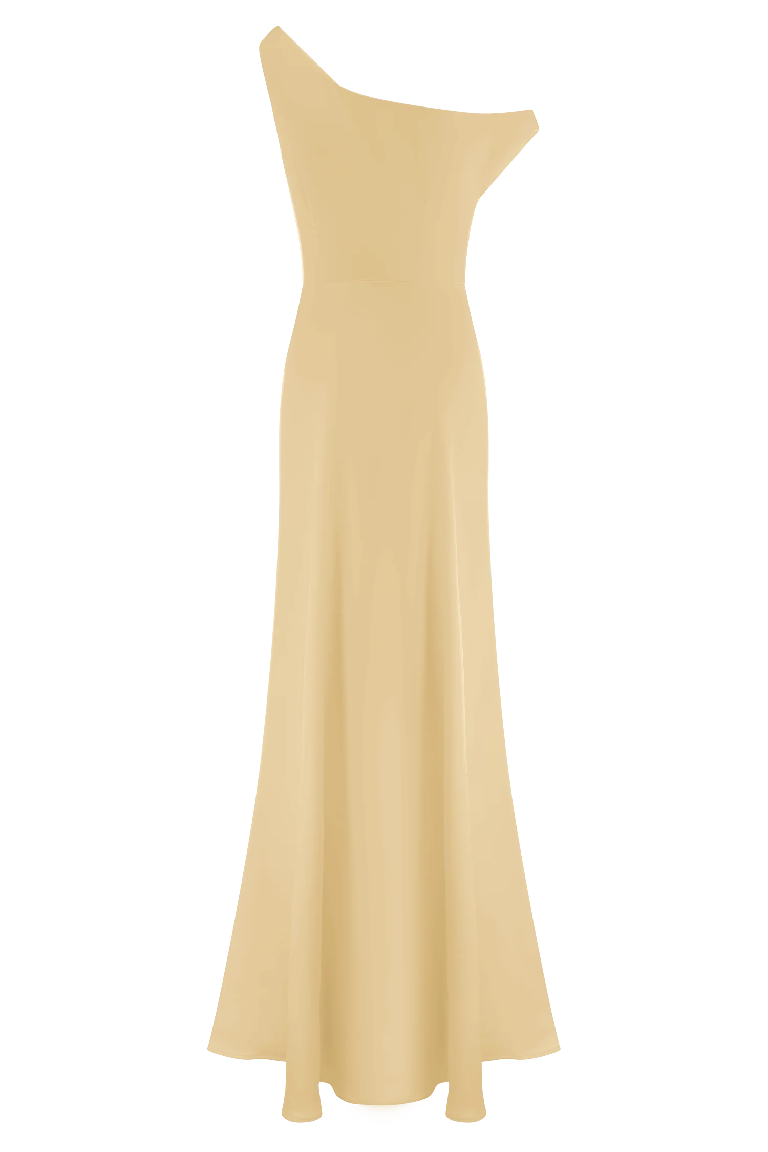 Jacinta One Shoulder Maxi Dress - Pastel Lemon