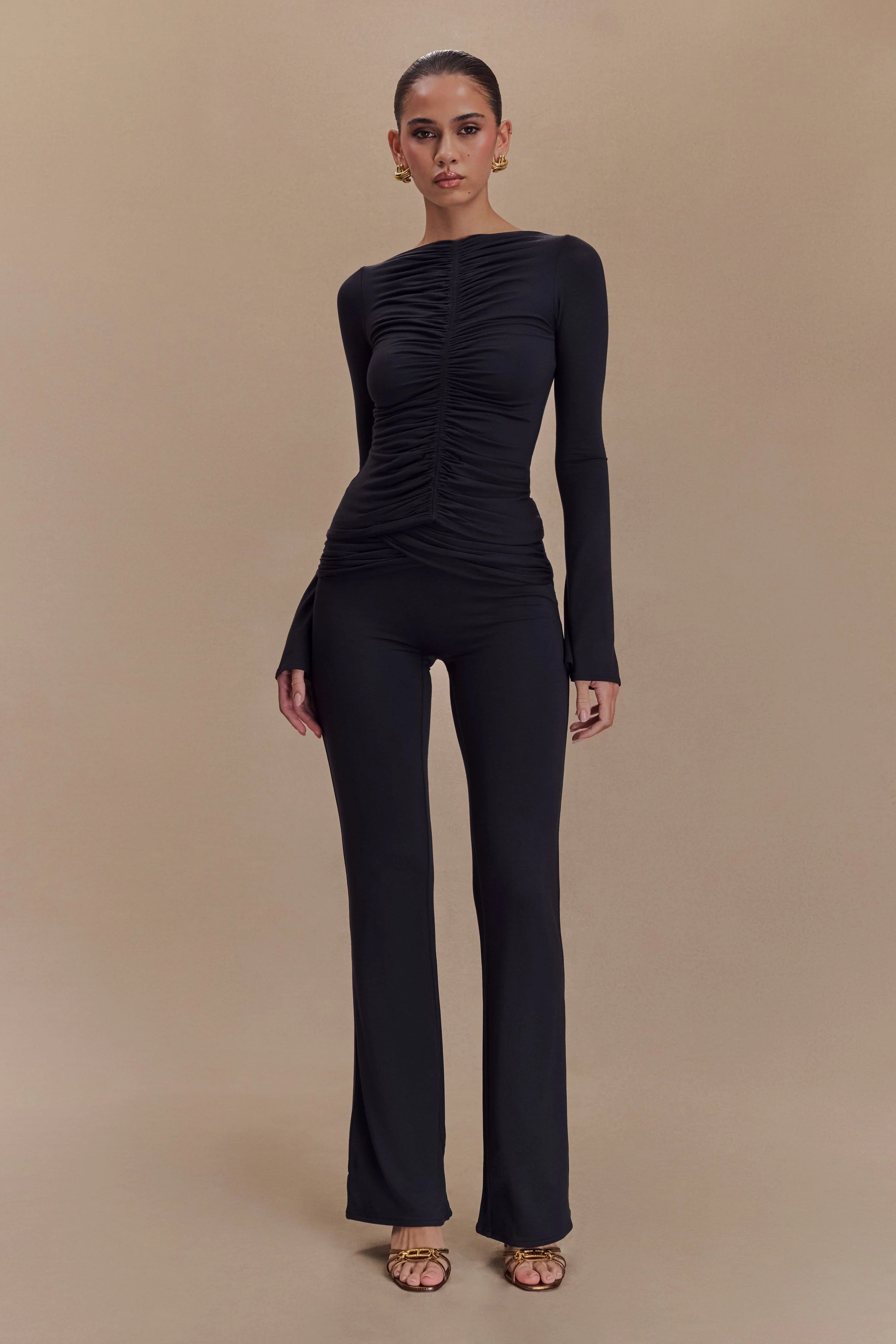 Preston Modal Straight Leg Pants - Black