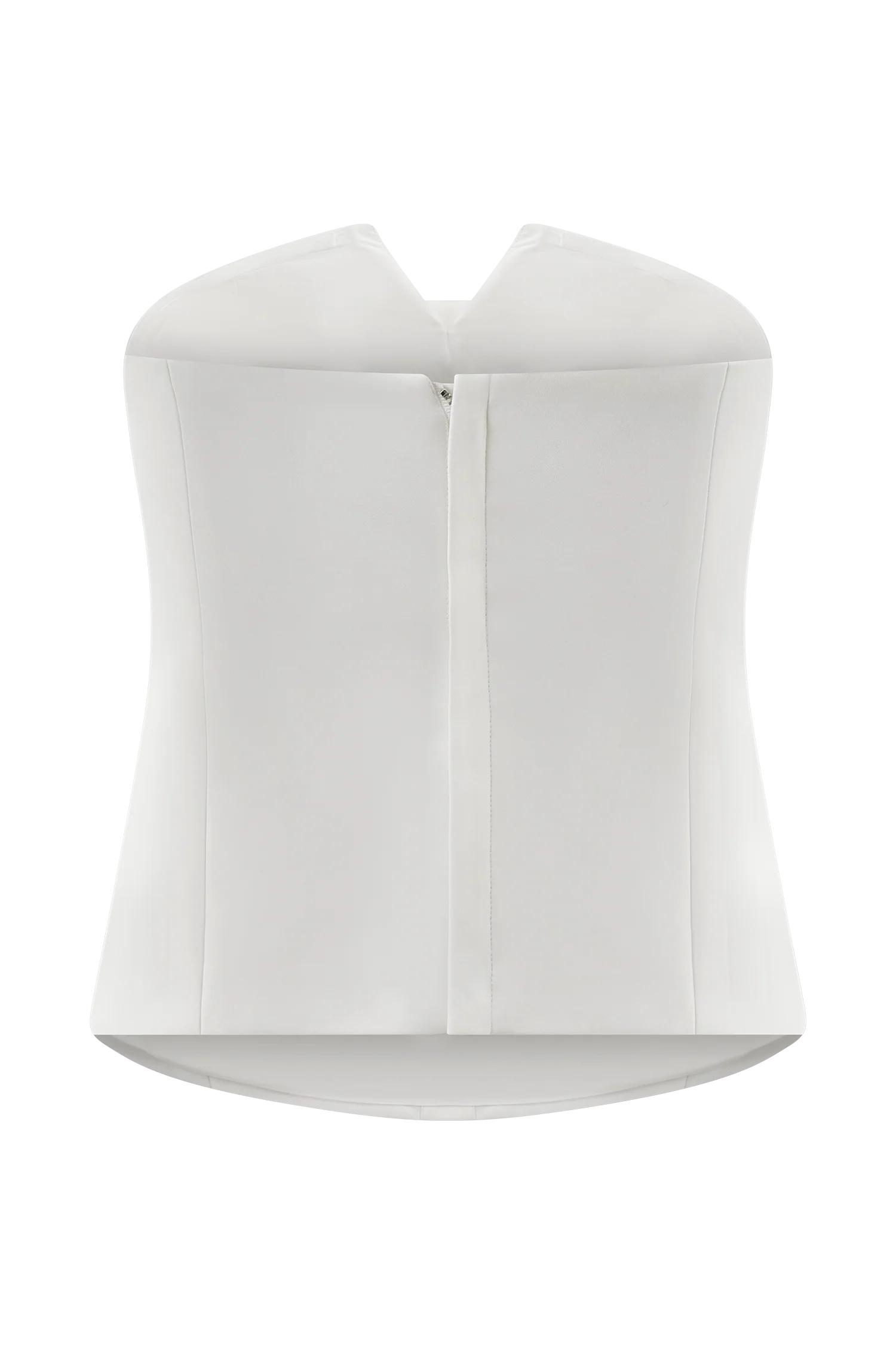 Zillah Strapless Cotton Top - White