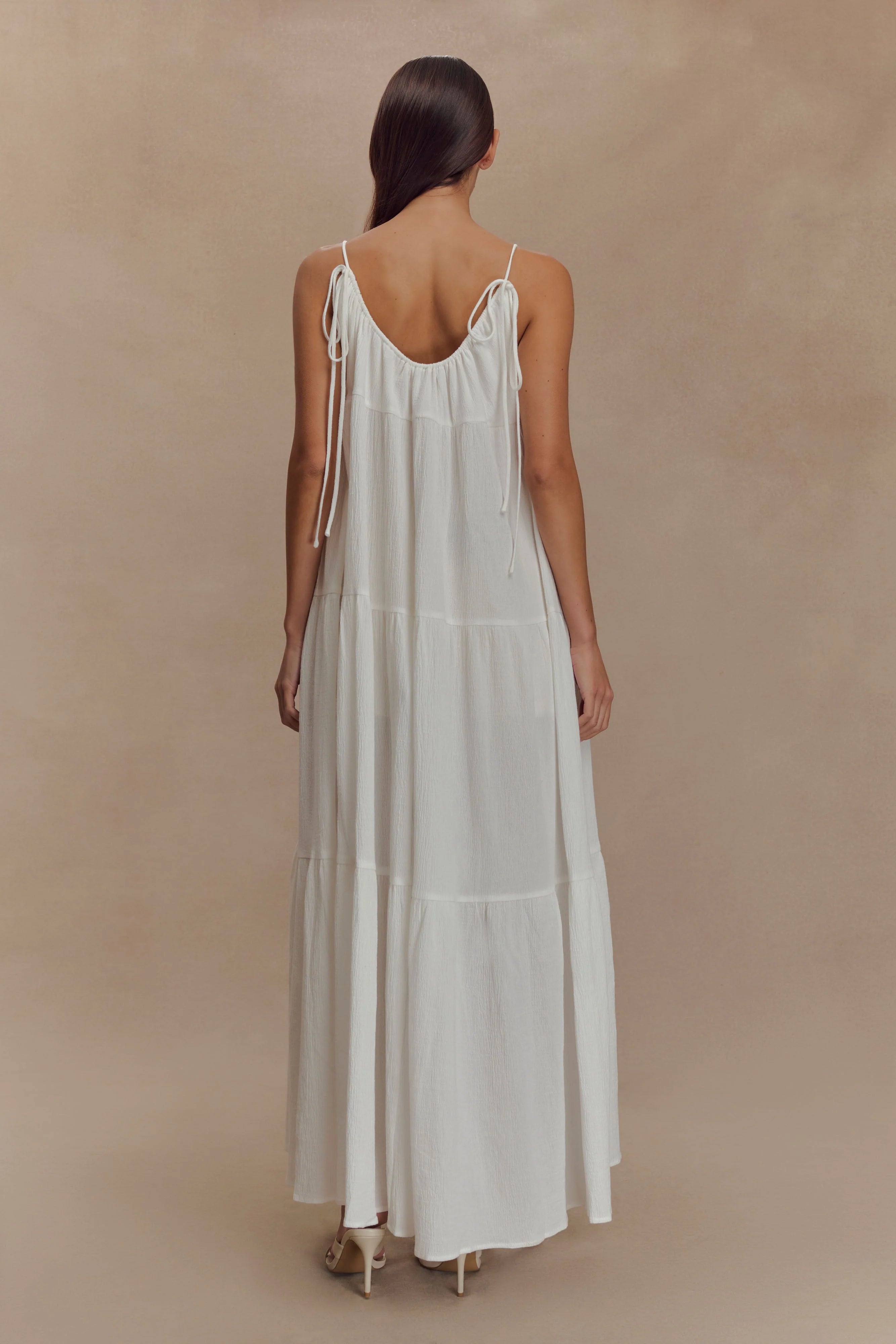Lenny Front Tie Top - White