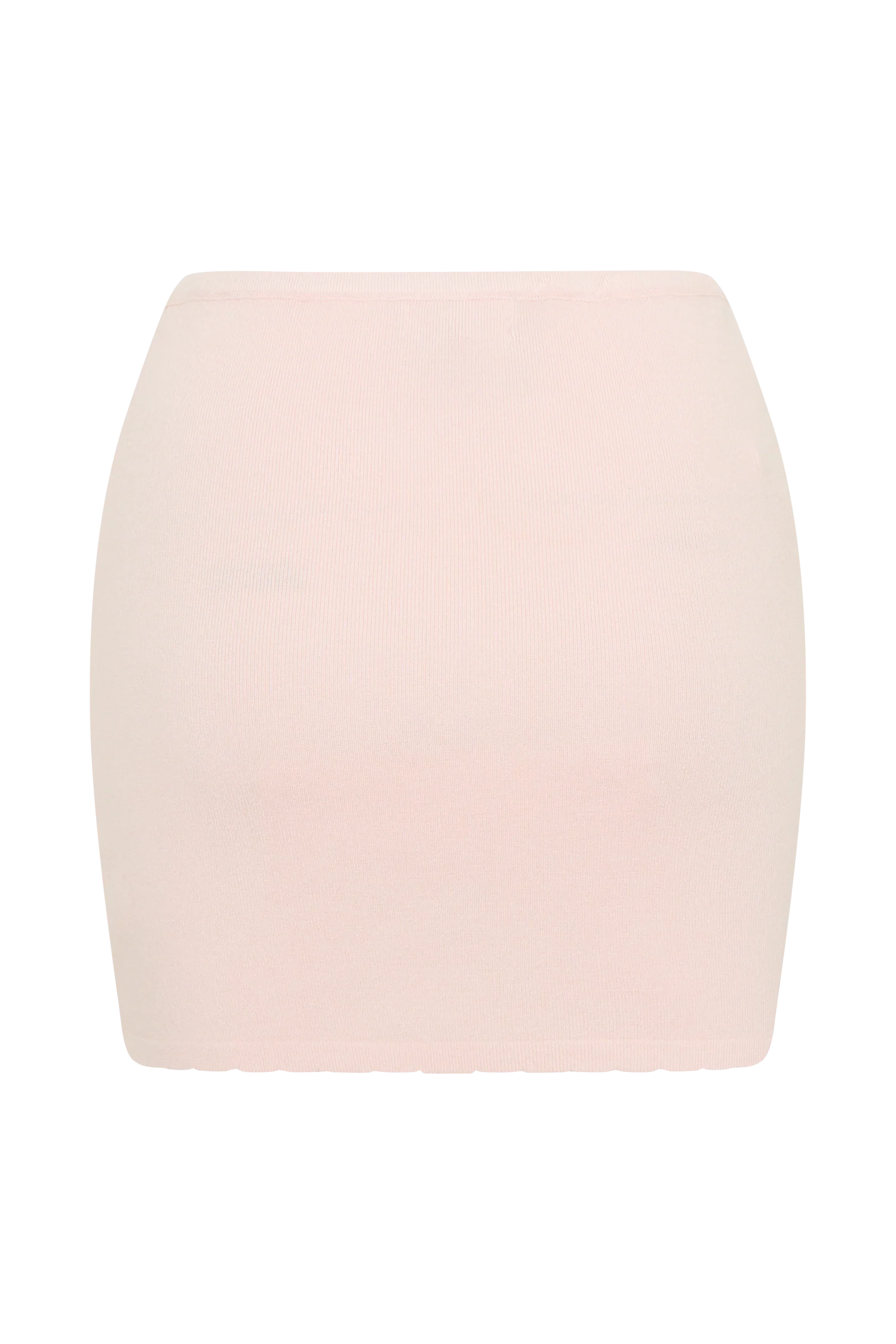 Monroe Embroidered Knit Mini Skirt - Baby Pink And Ivory