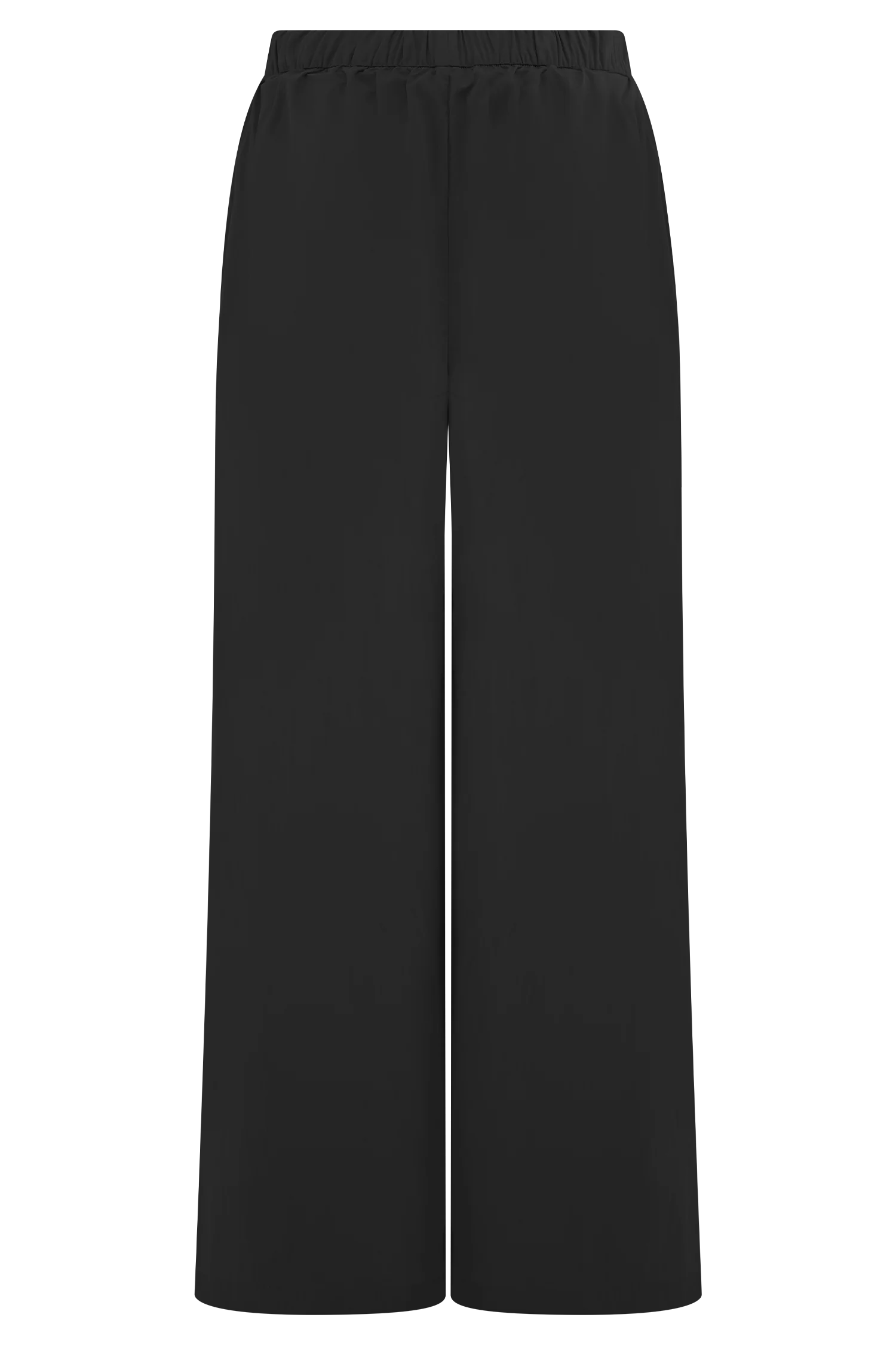 Campbell Cotton Wide Leg Pants - Black