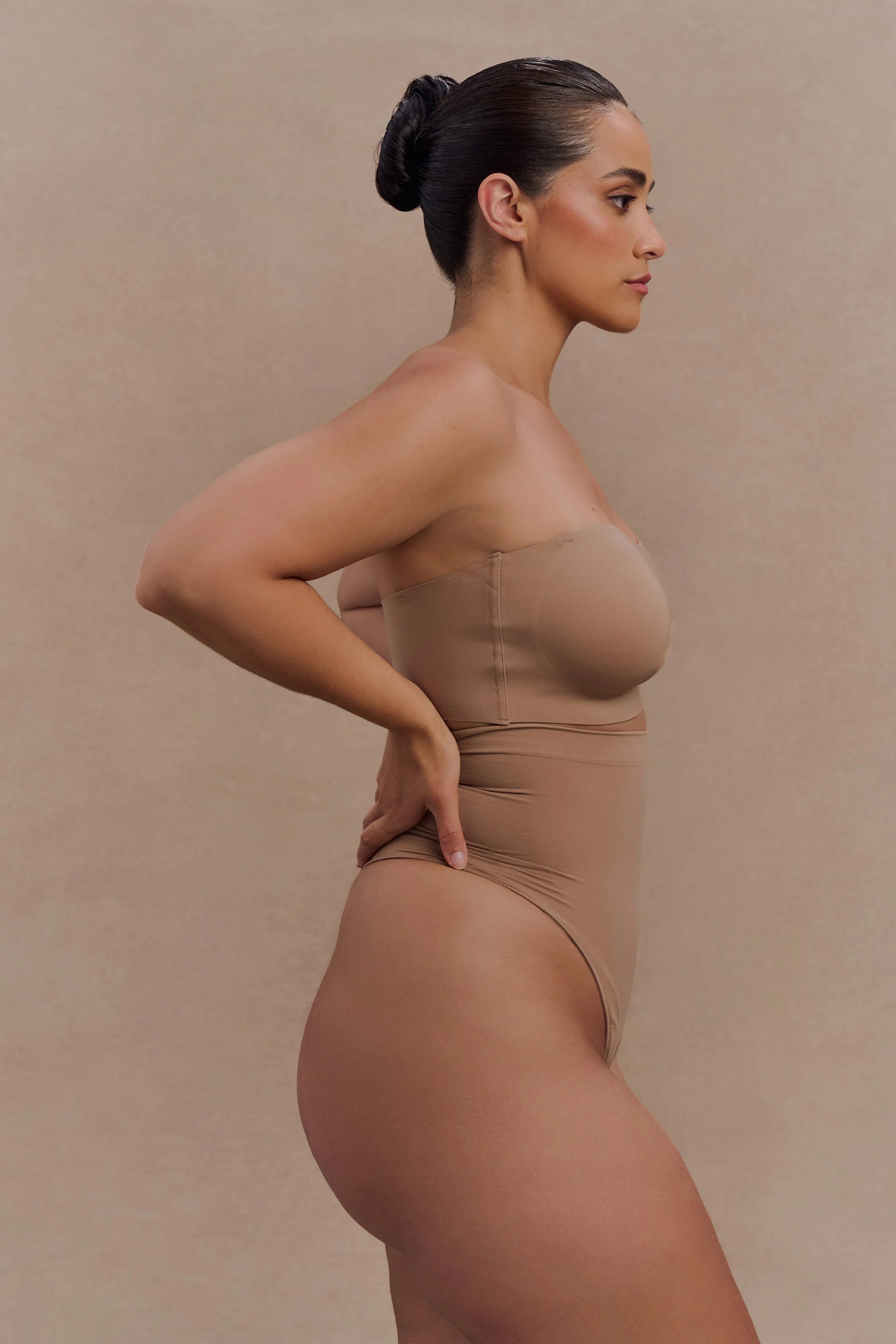 Saria High Waist Shapewear Briefs - Latte