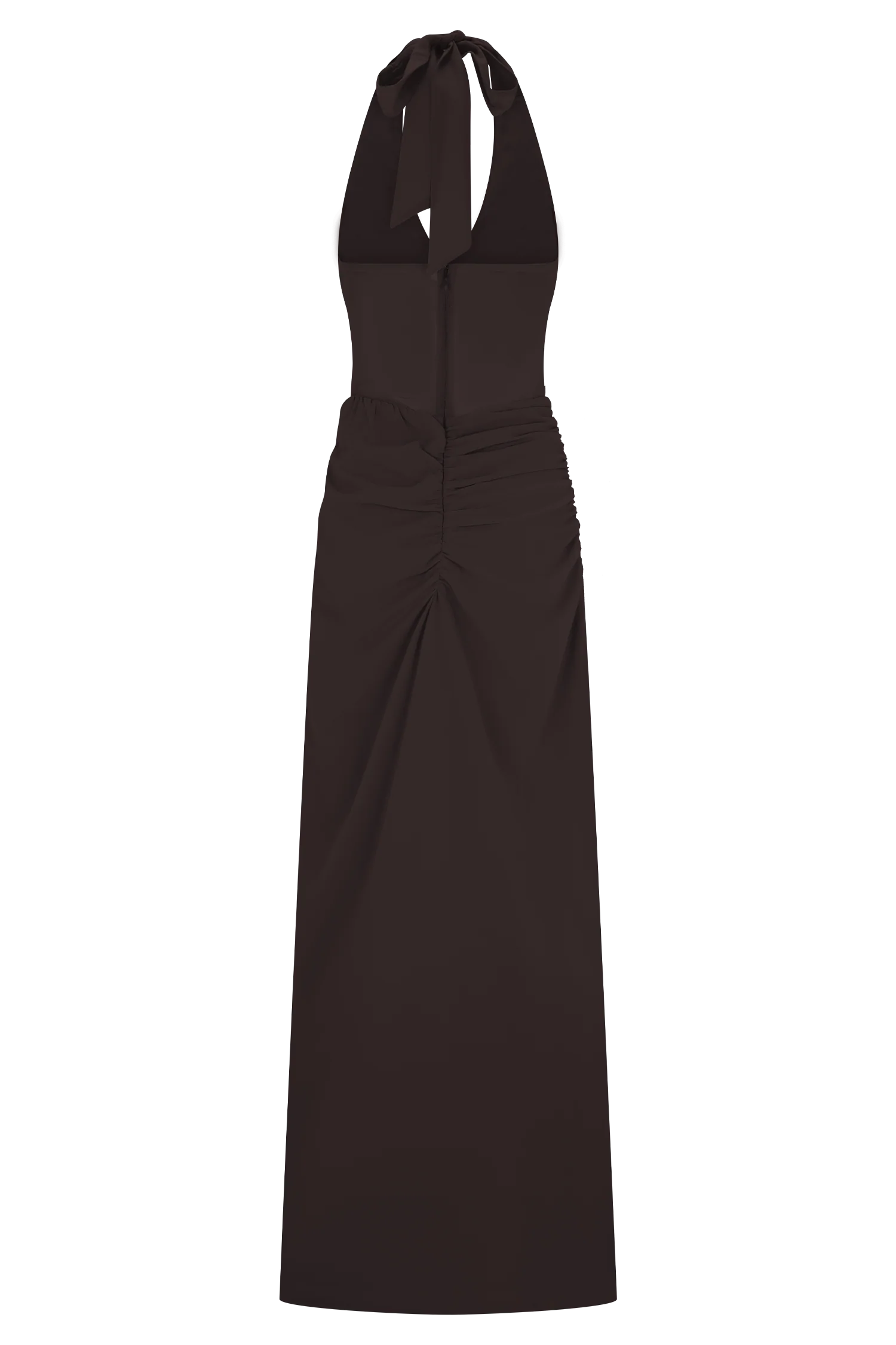 Jonna Chiffon And Mesh Maxi Dress - Dark Chocolate