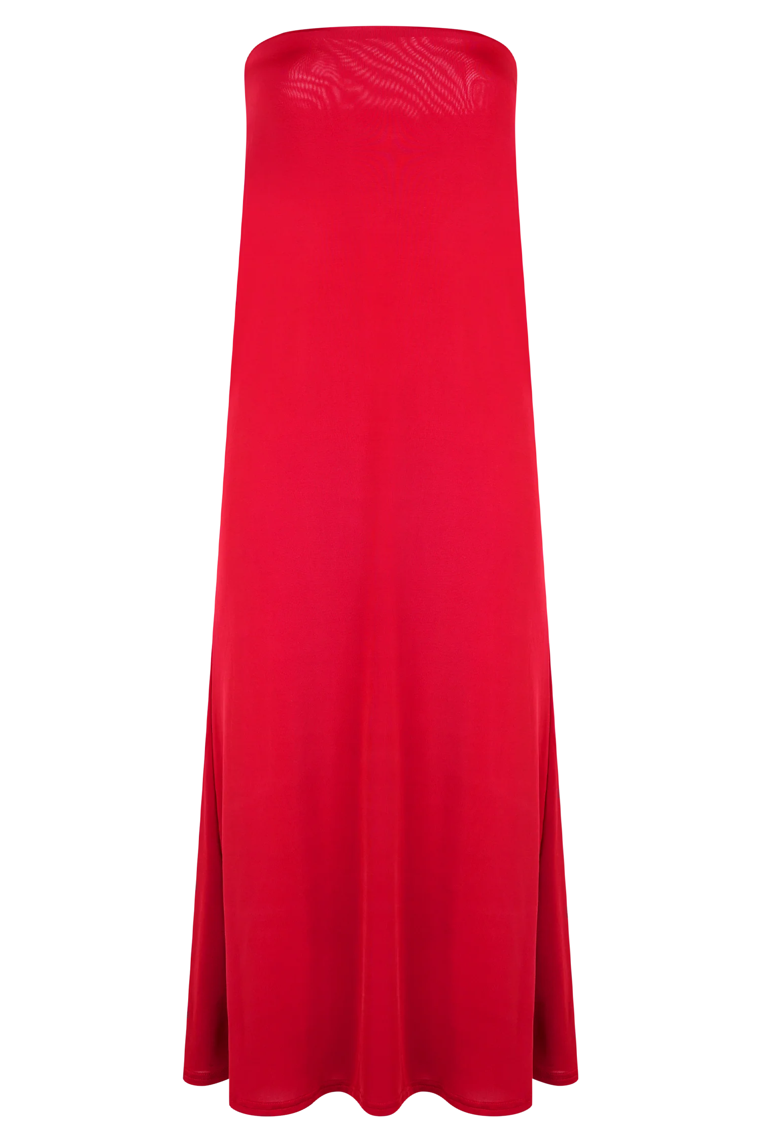 Bruna Slinky Fishtail Maxi Skirt - Red