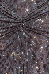 Roisin Diamante Maxi Dress - Gunmetal