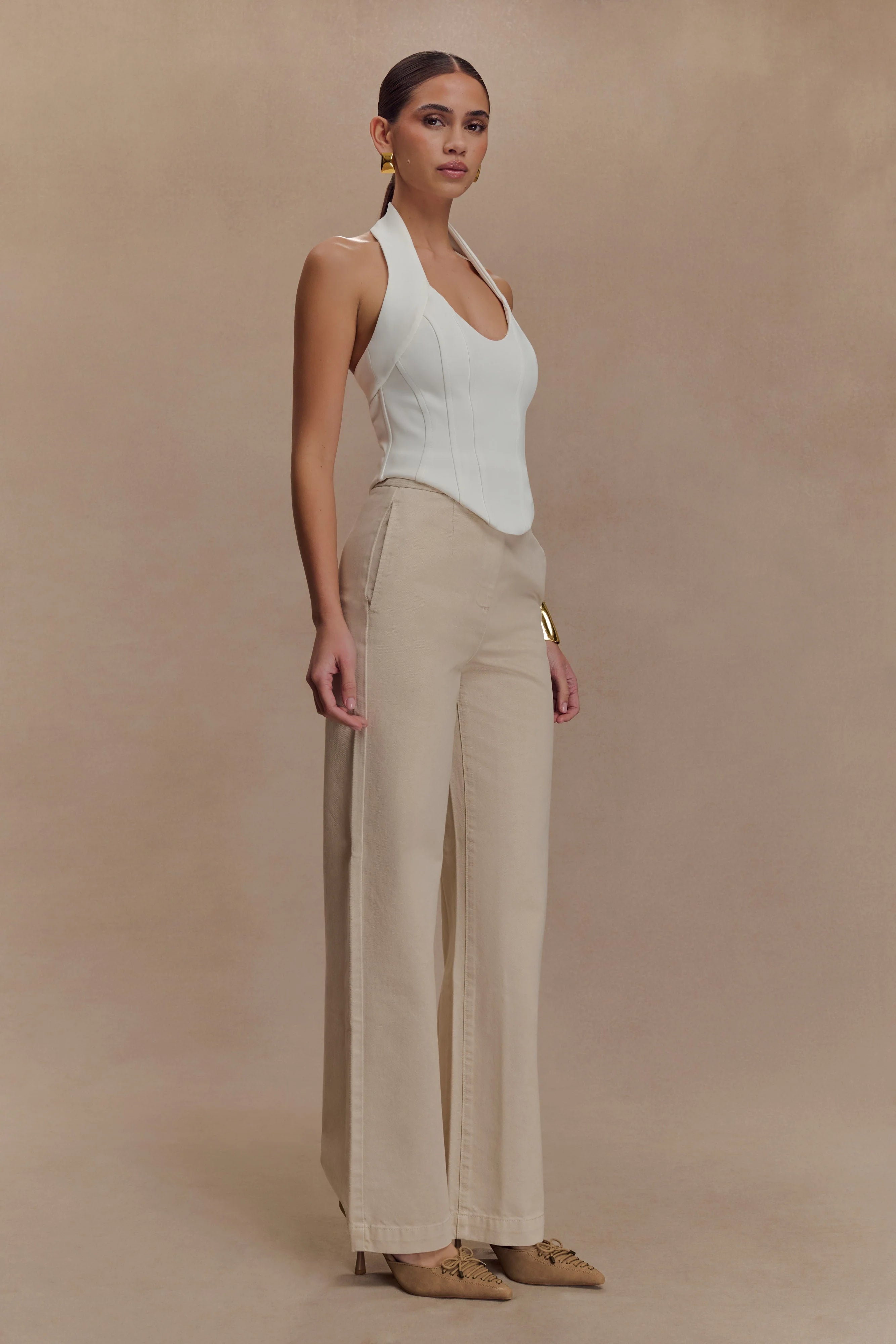 Rayne Wide Leg Denim Jeans - Stone Wash