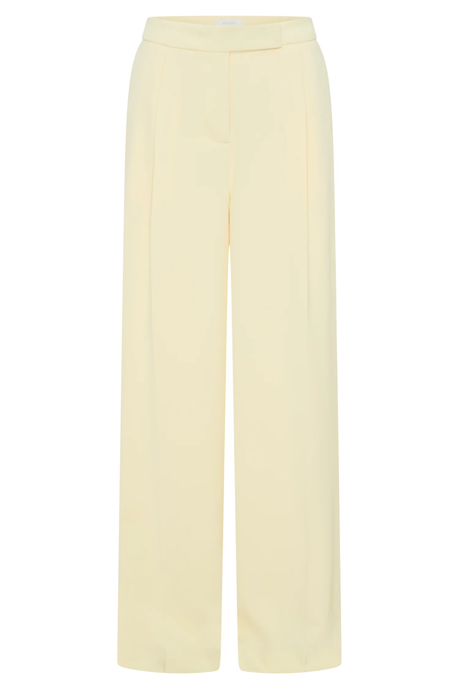 Faith Suiting Wide Leg Pant - Lemon Cream