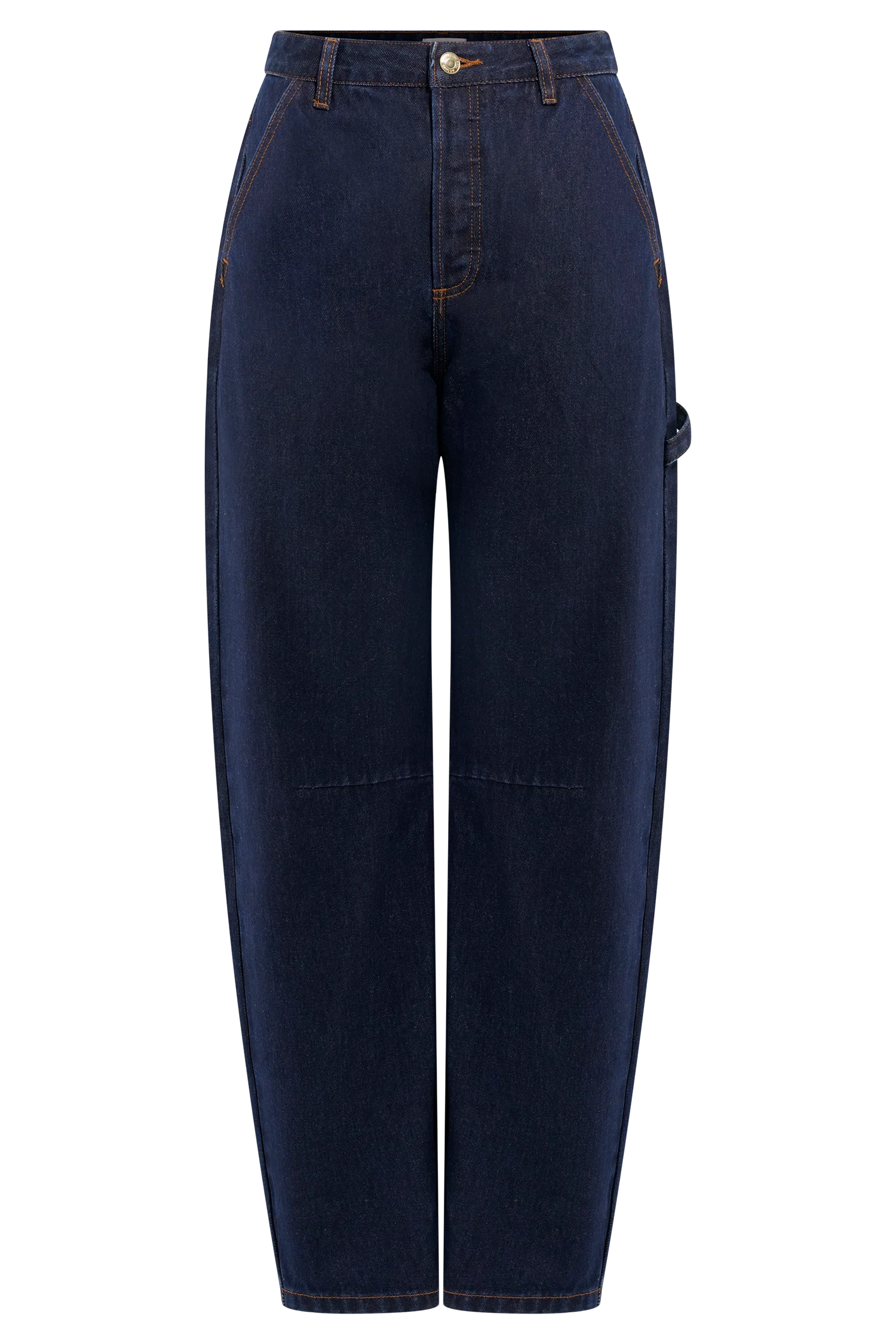 Renata Barrel Denim Jeans - Indigo Blue