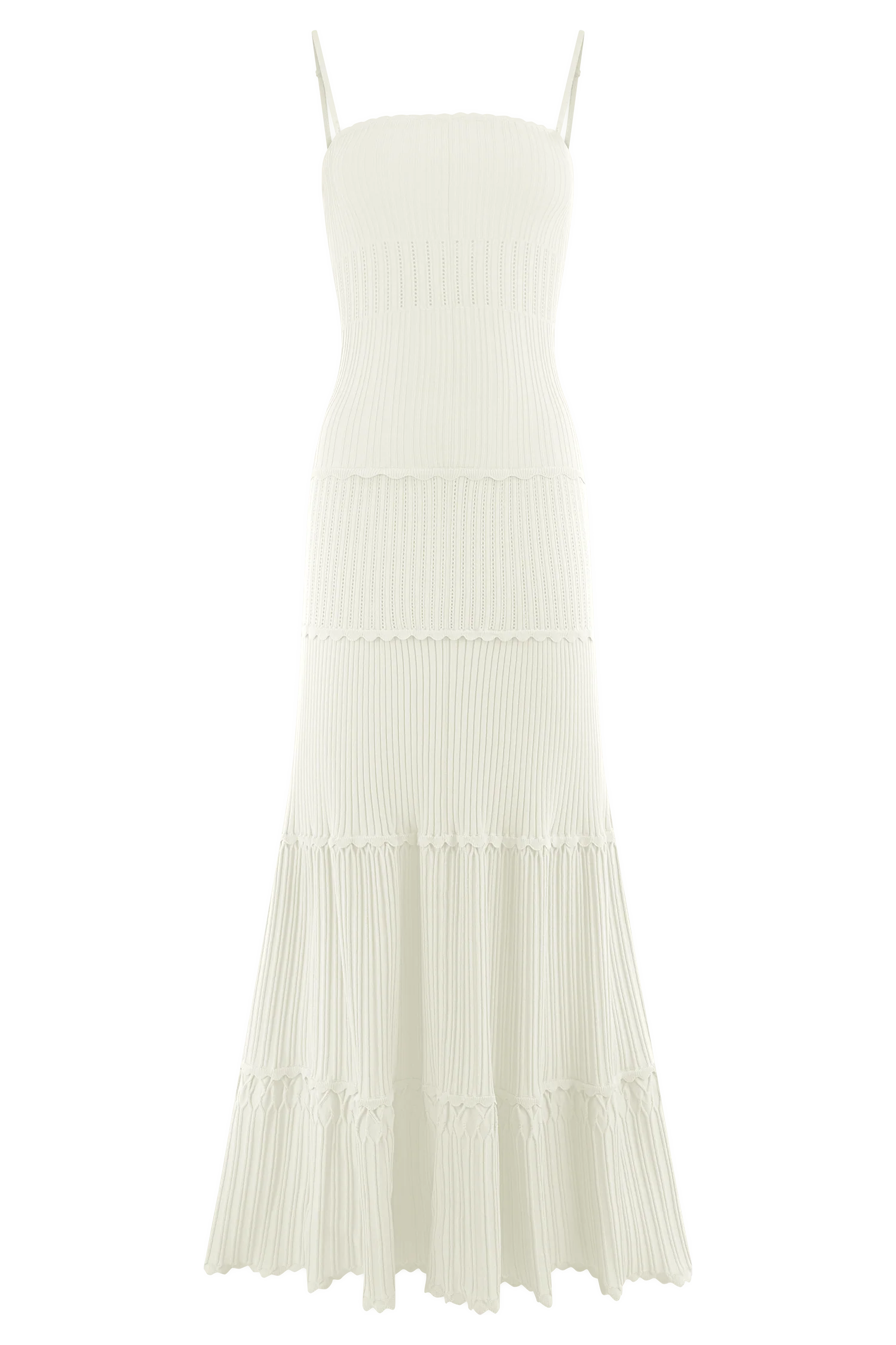 Finley Pointelle Knit Maxi Dress - Ivory
