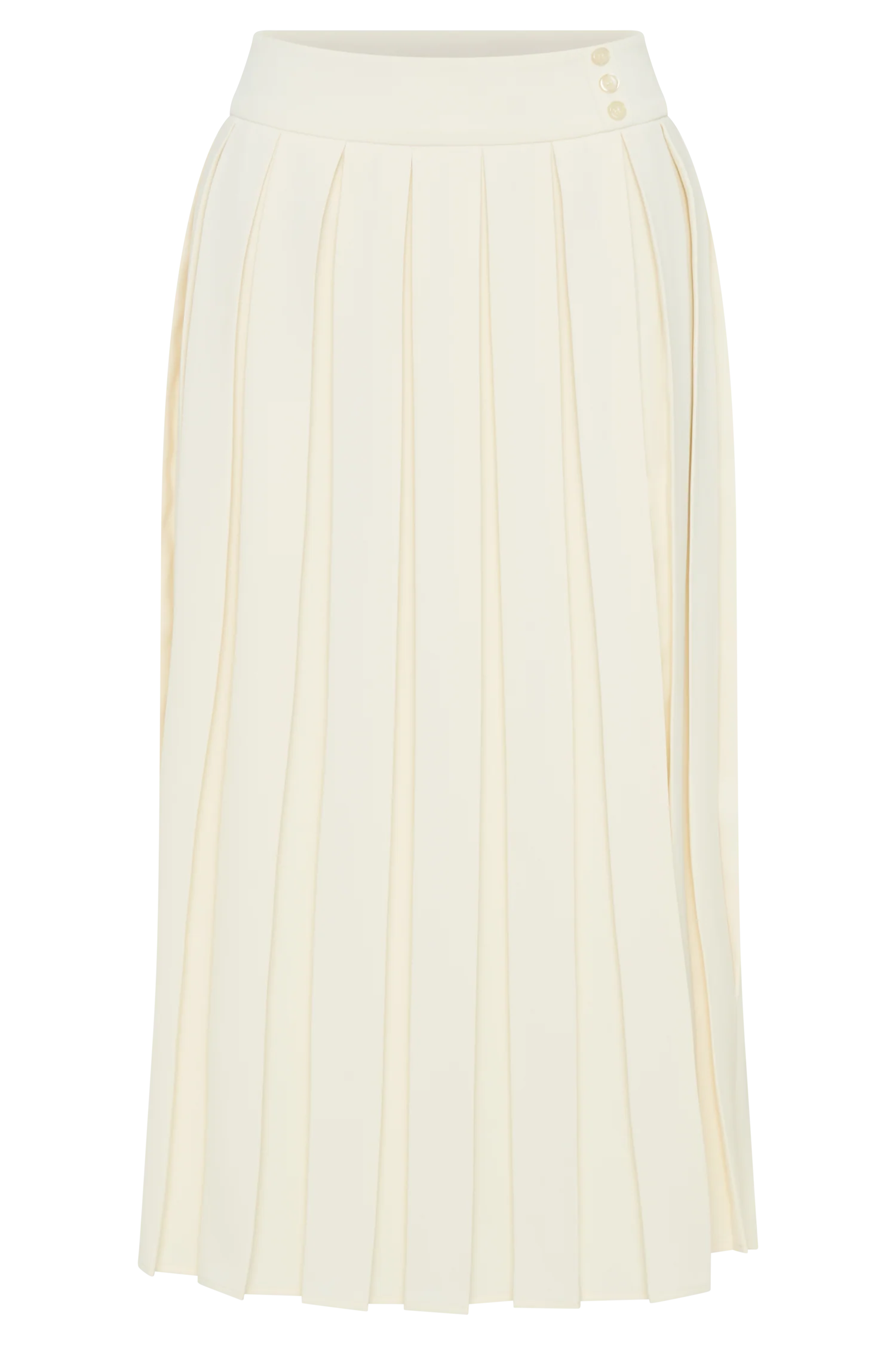 Sunny Pleated Midi Skirt - Ivory
