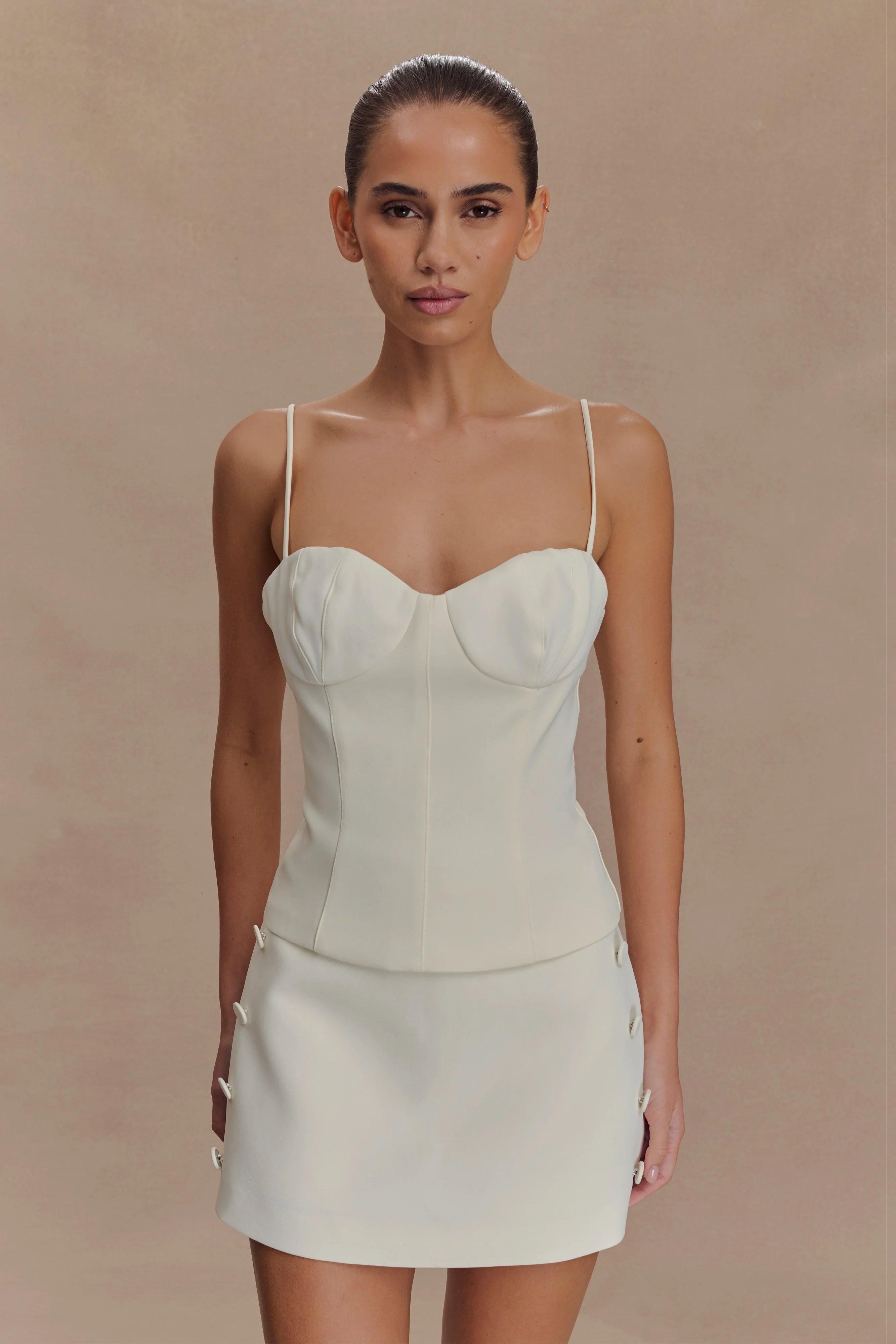 Jaime Suiting Mini Skort - Ivory