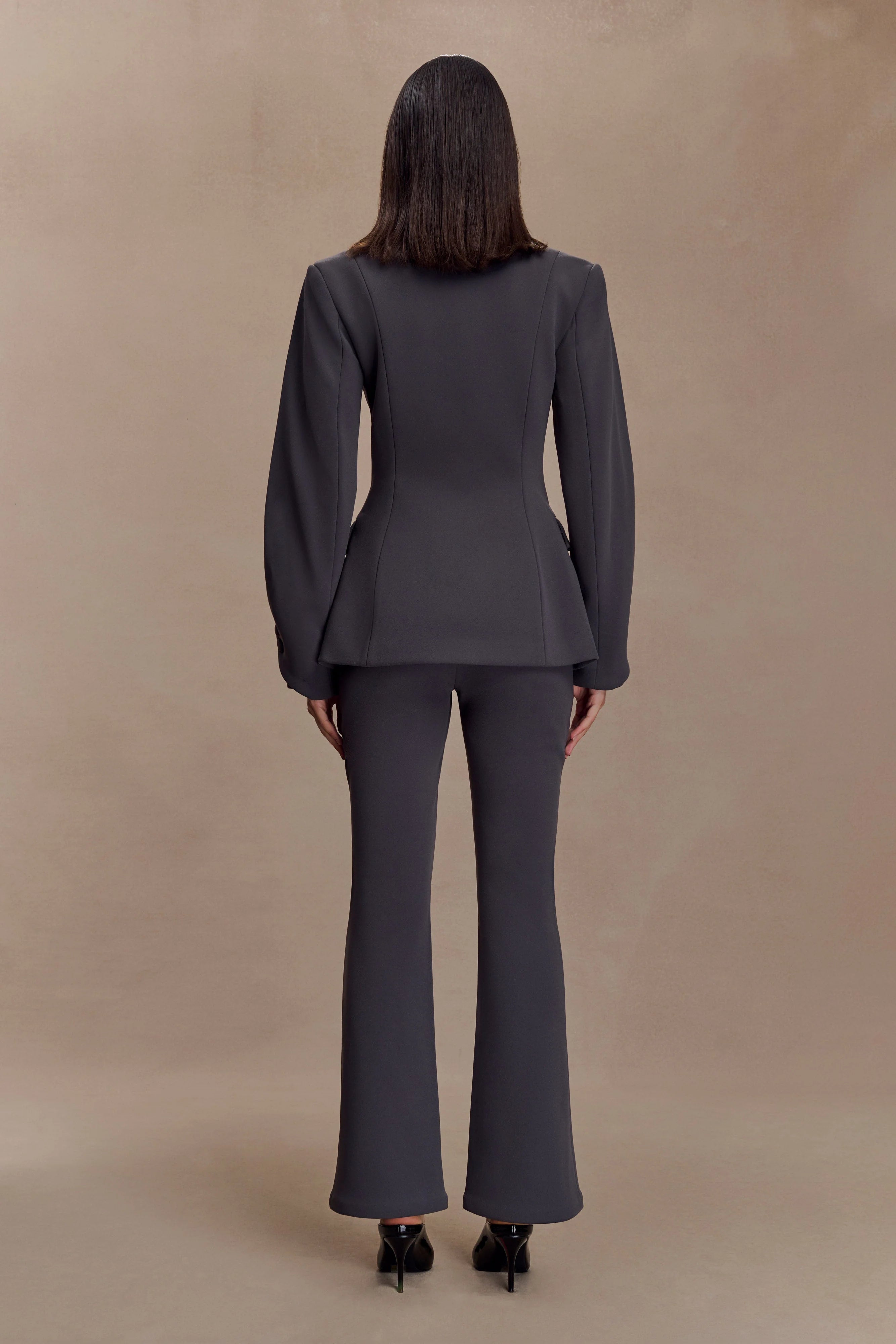 Wesley Structured Blazer - Charcoal Shadow