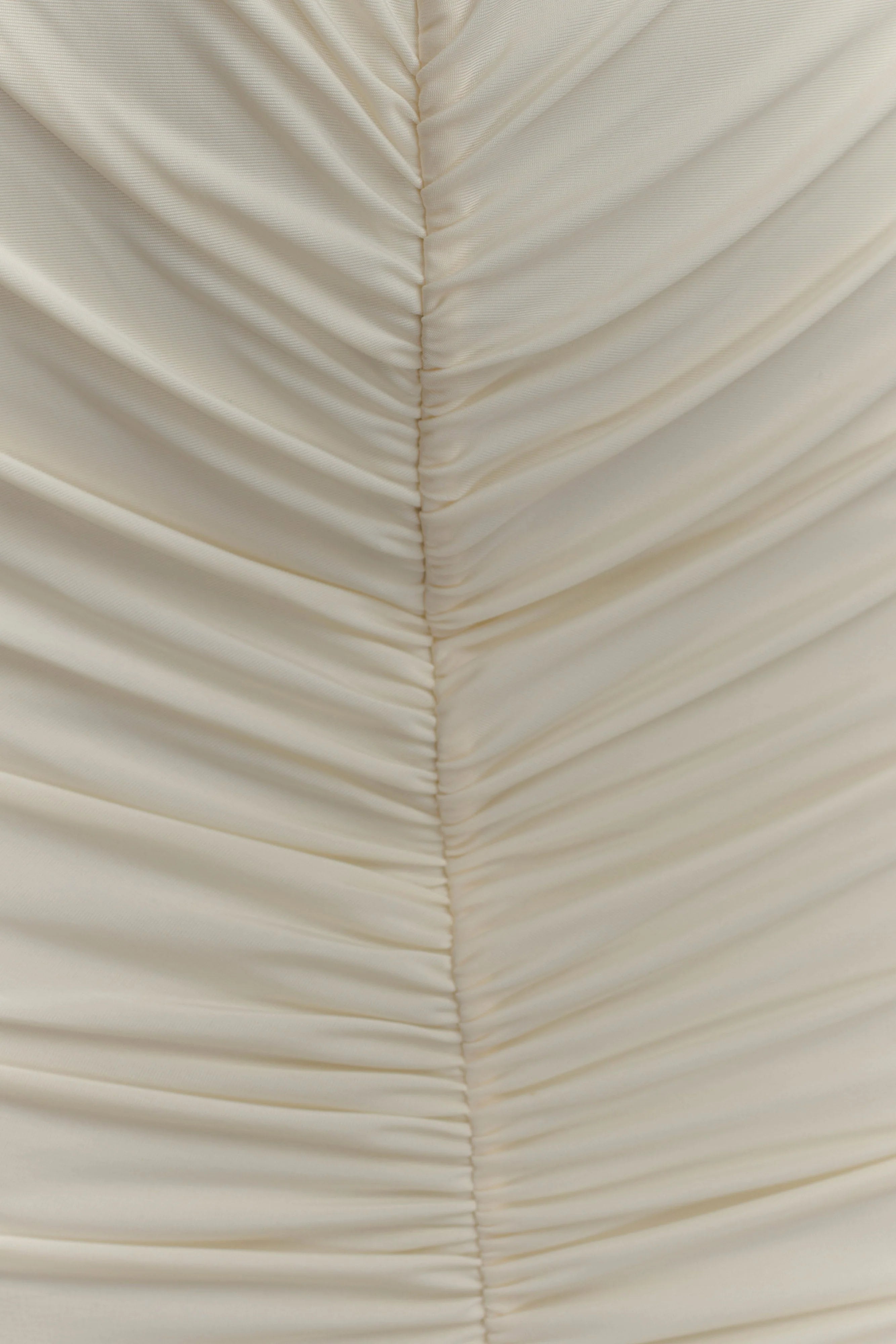 Louisa Long Sleeve Slinky Maxi Dress - Ivory
