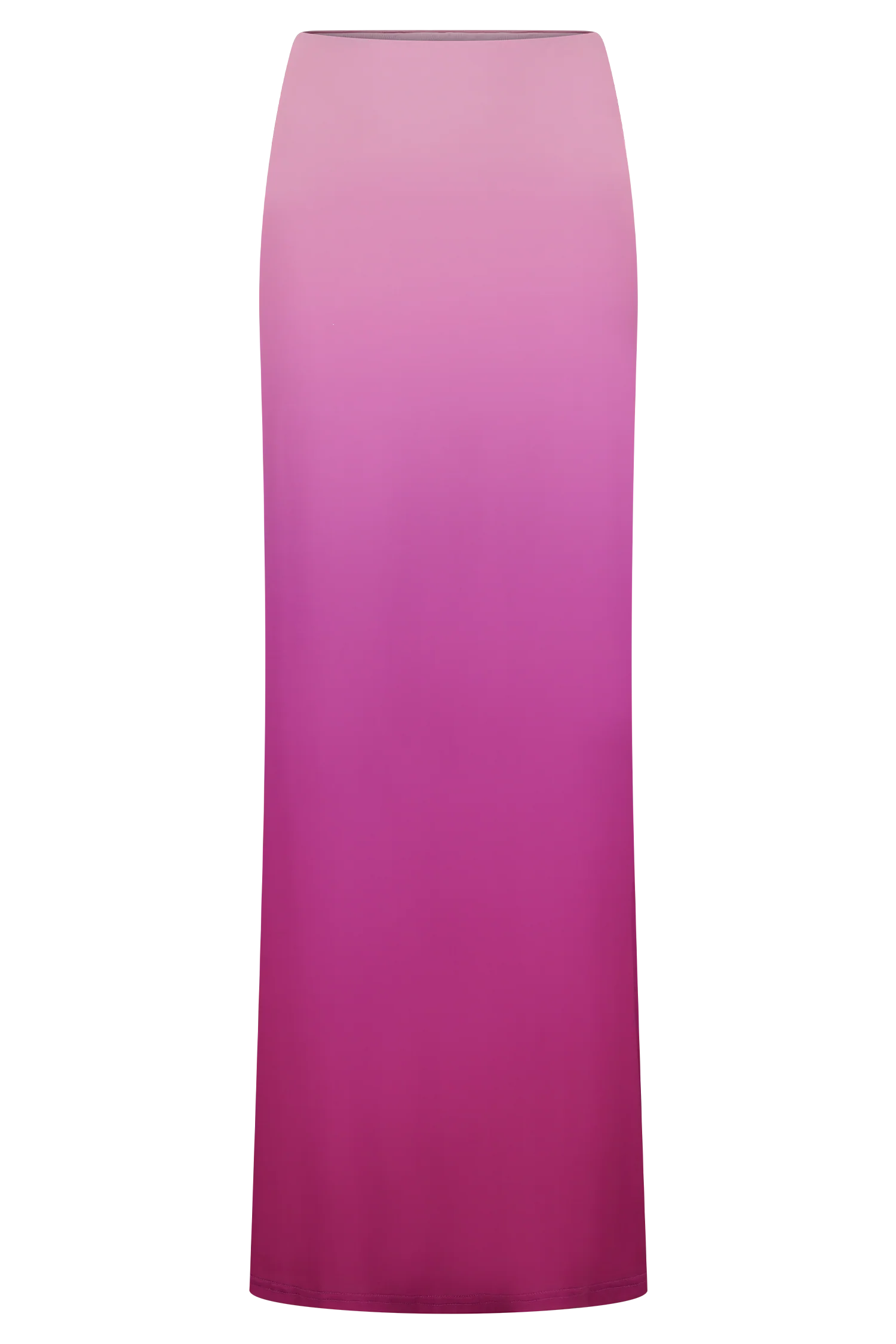 Bruna Slinky Fishtail Maxi Skirt - Ombre Pink