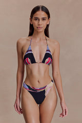 Brianna Triangle Bikini Top - Multi Fluid Reverie Print