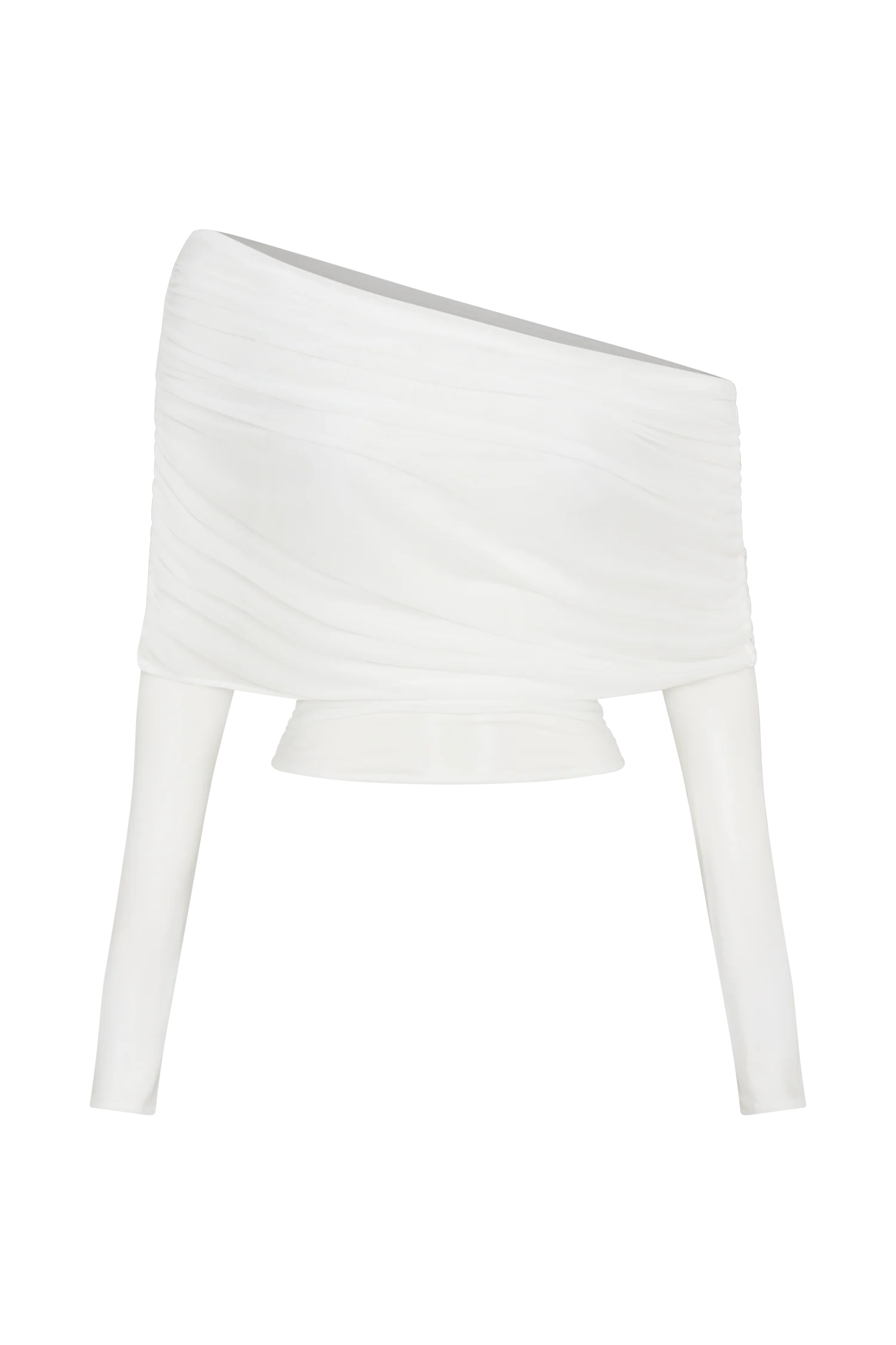 Everly Sheer Mesh Off Shoulder Top - Ivory
