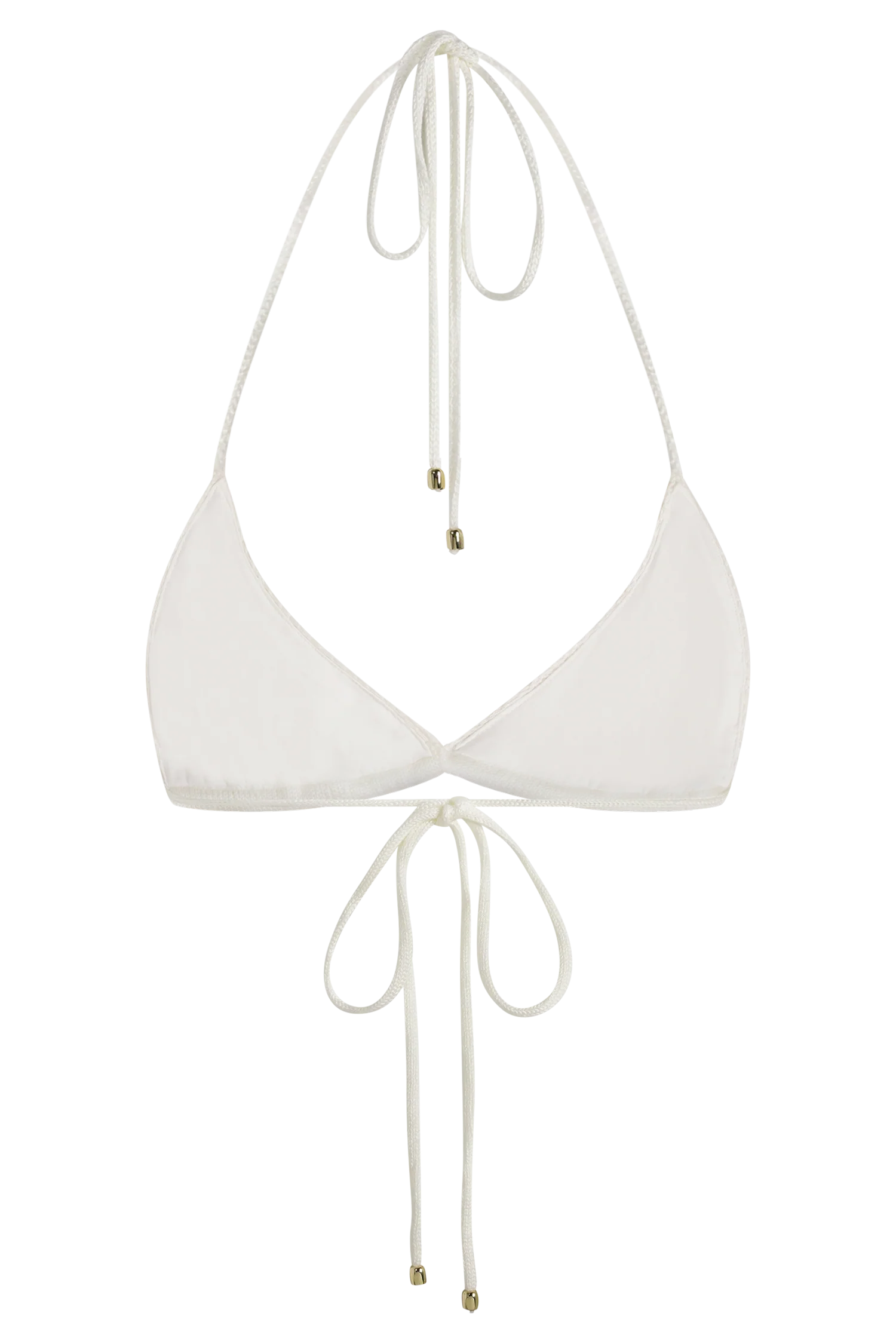 Huntleigh Crochet Bikini Top - White & Gold Sunshine Print