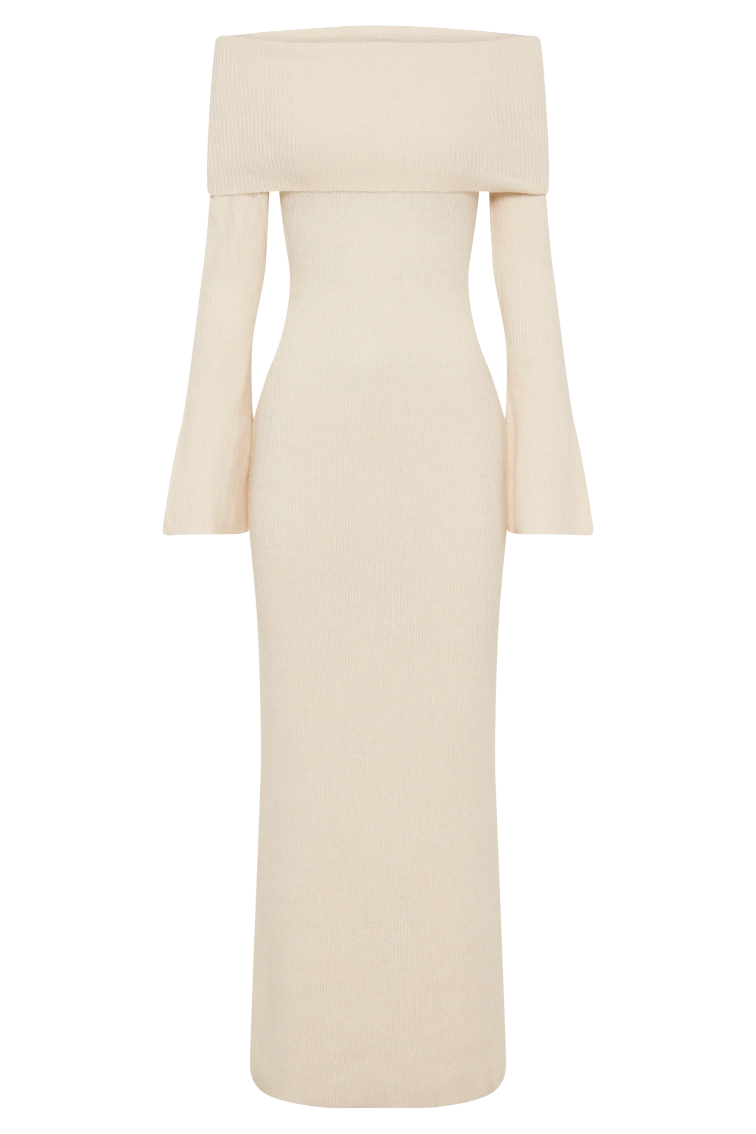 Katherine Off Shoulder Knit Maxi Dress - Ivory
