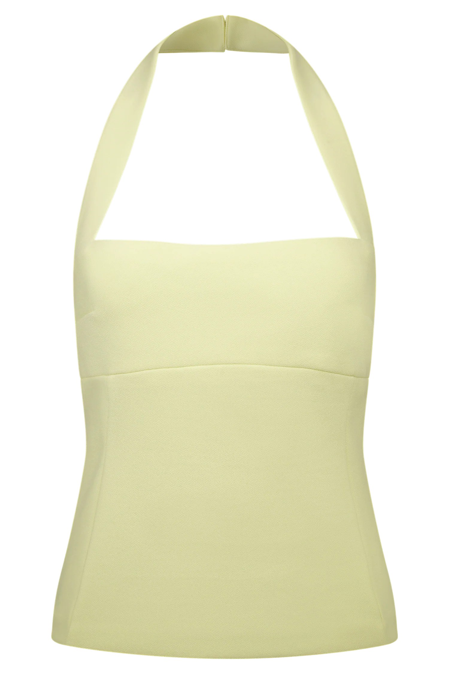 Amelita Suiting Halter Top - Pale Lemon