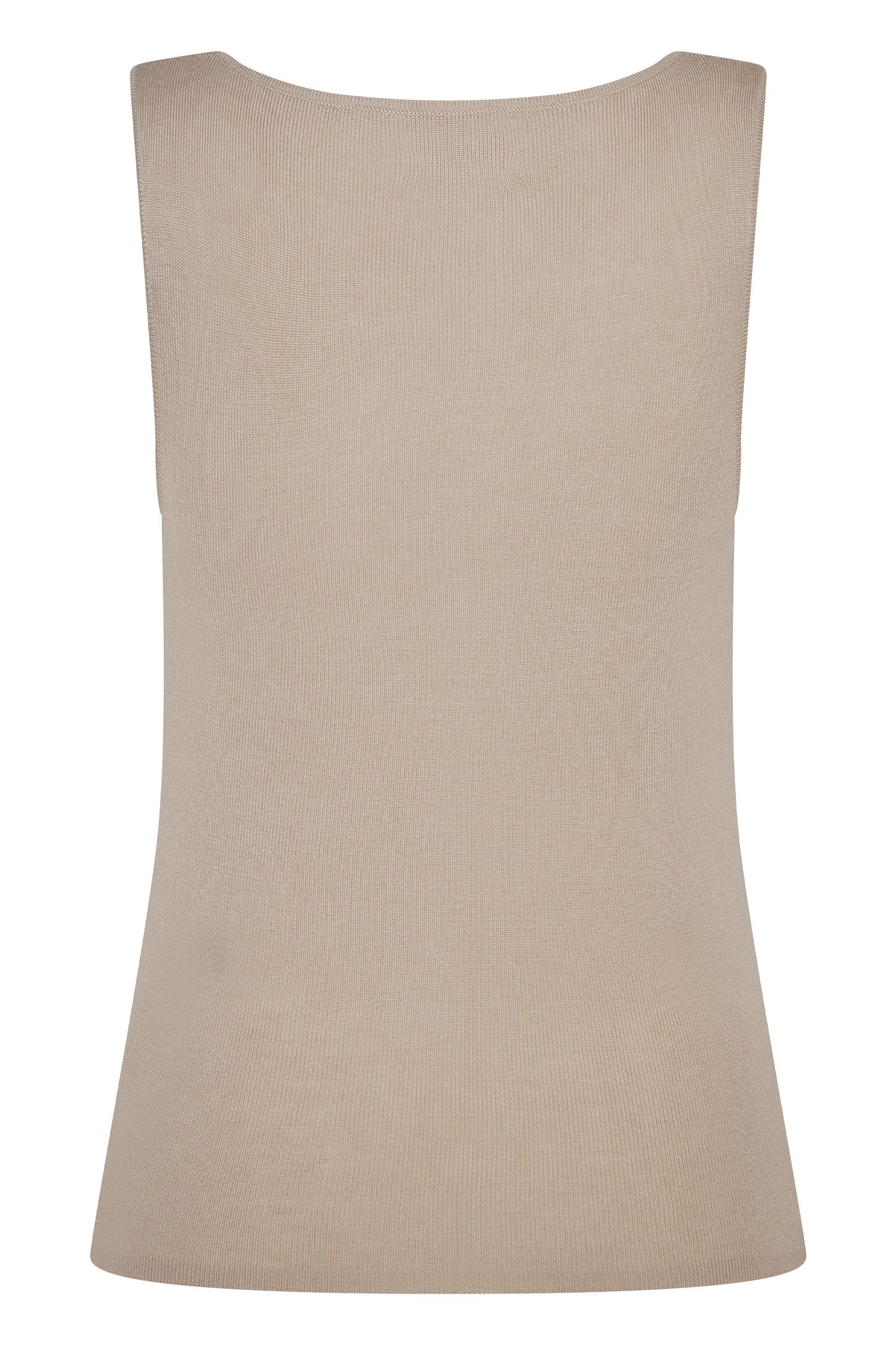 Brenda Draped Front Knit Top - Stone