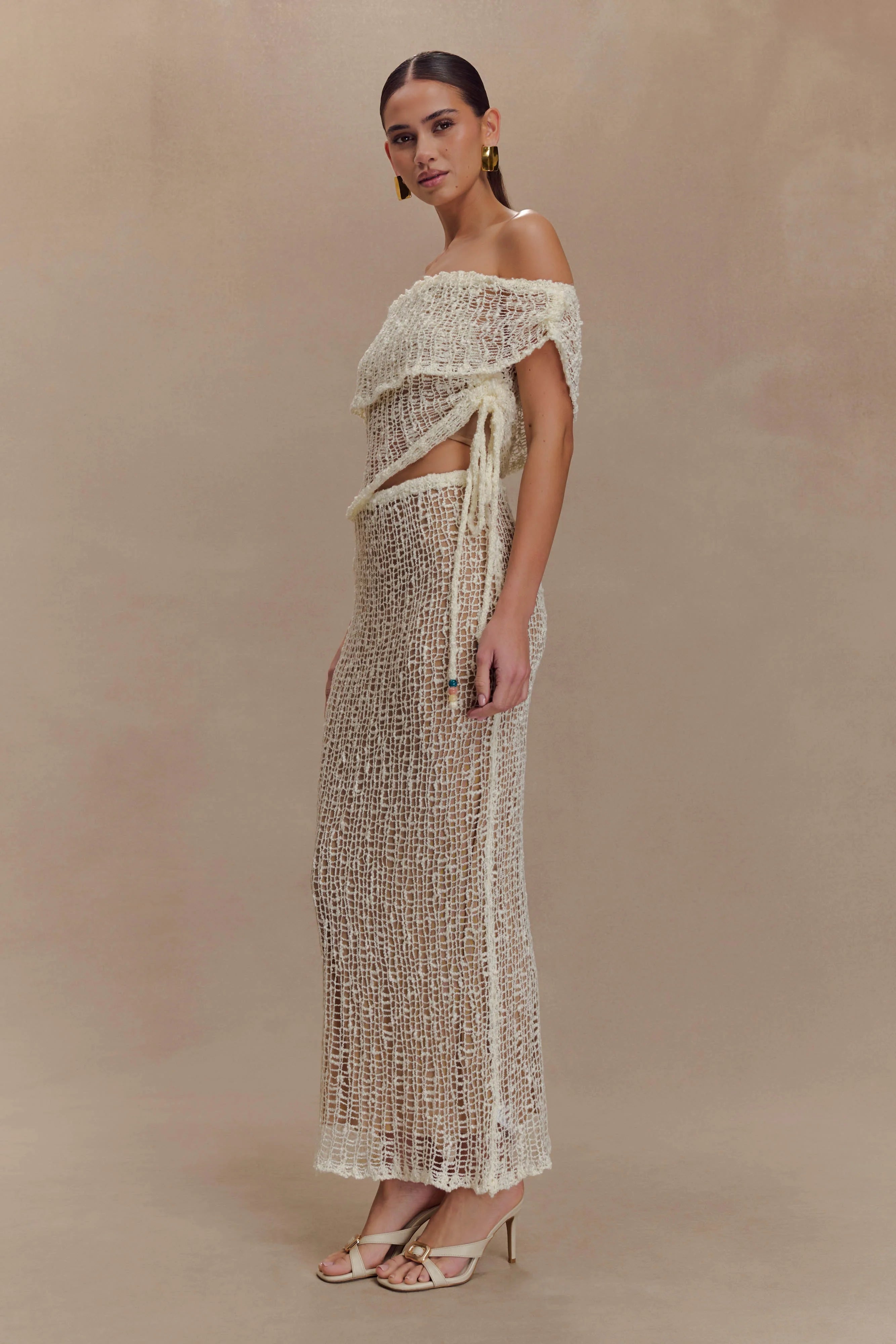 Cordelia Knit Maxi Skirt - Ivory