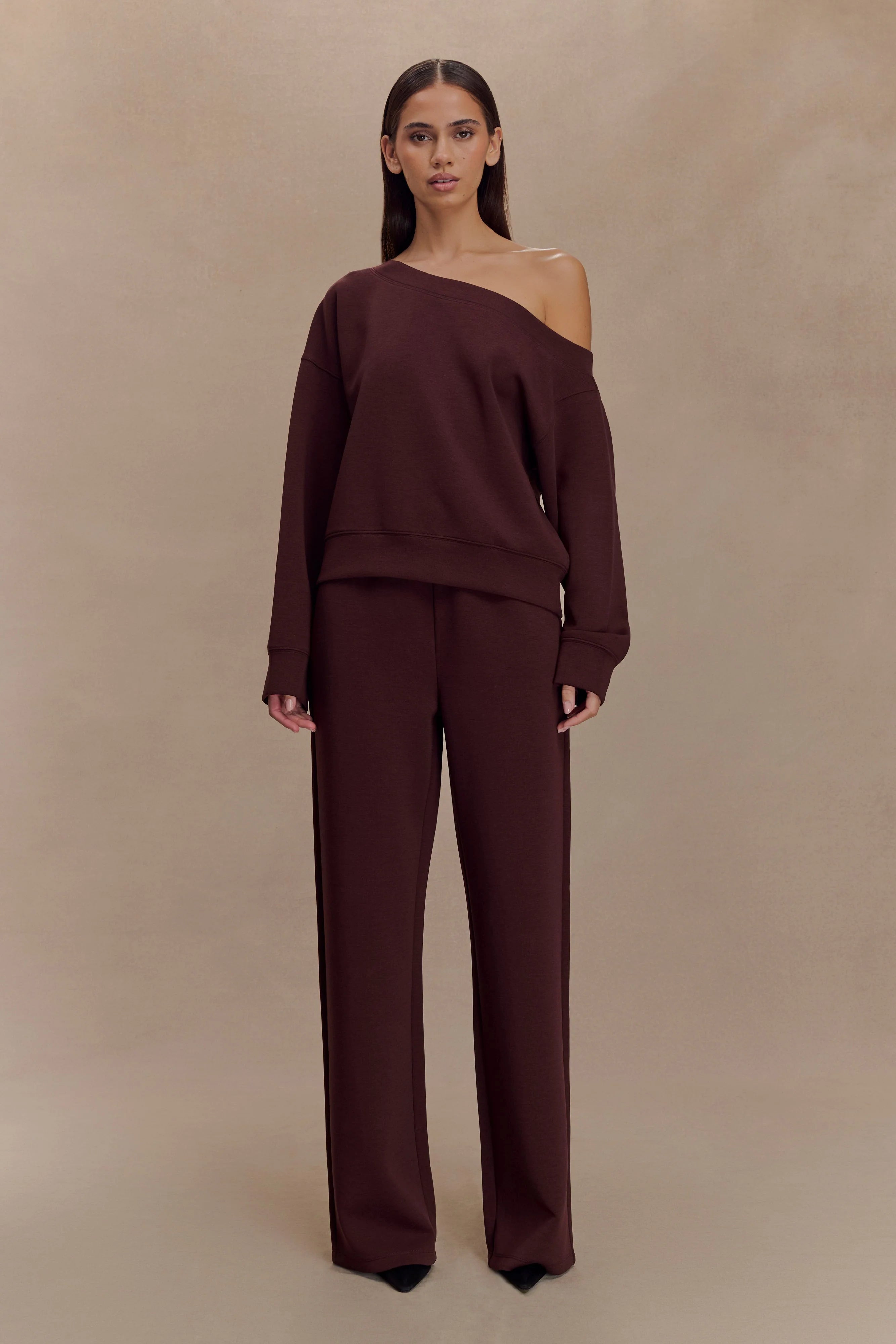 August Straight Leg Jogger - Chocolate