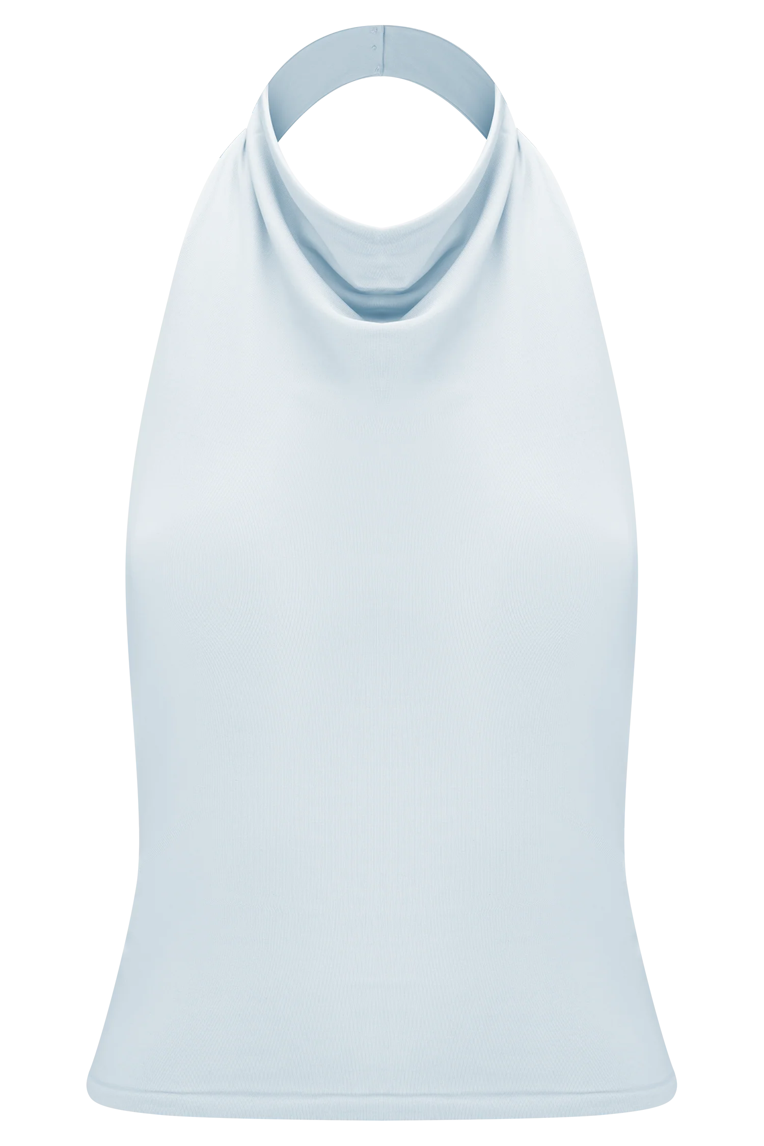 Calandra Slinky Halter Top With Hardware - Pale Blue