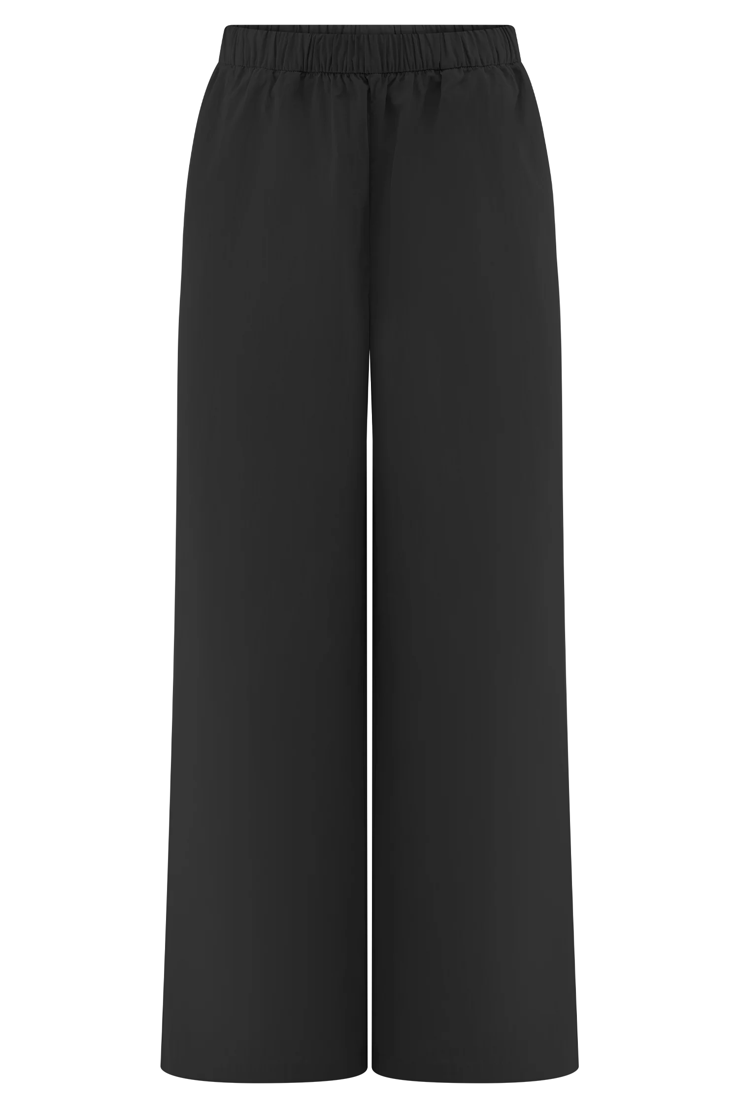 Campbell Cotton Wide Leg Pants - Black
