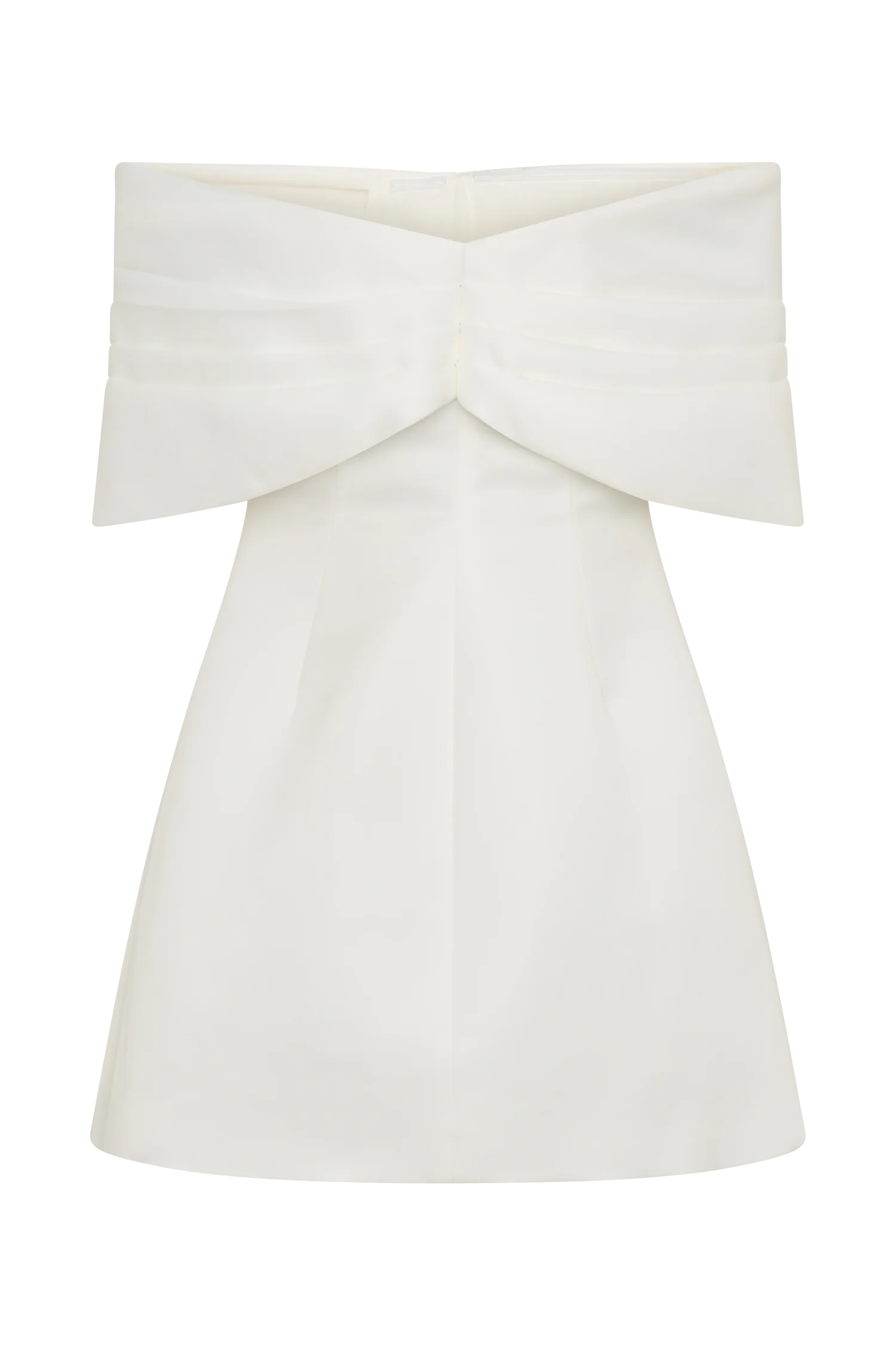 Gloria Mini Off Shoulder Drape Dress - White