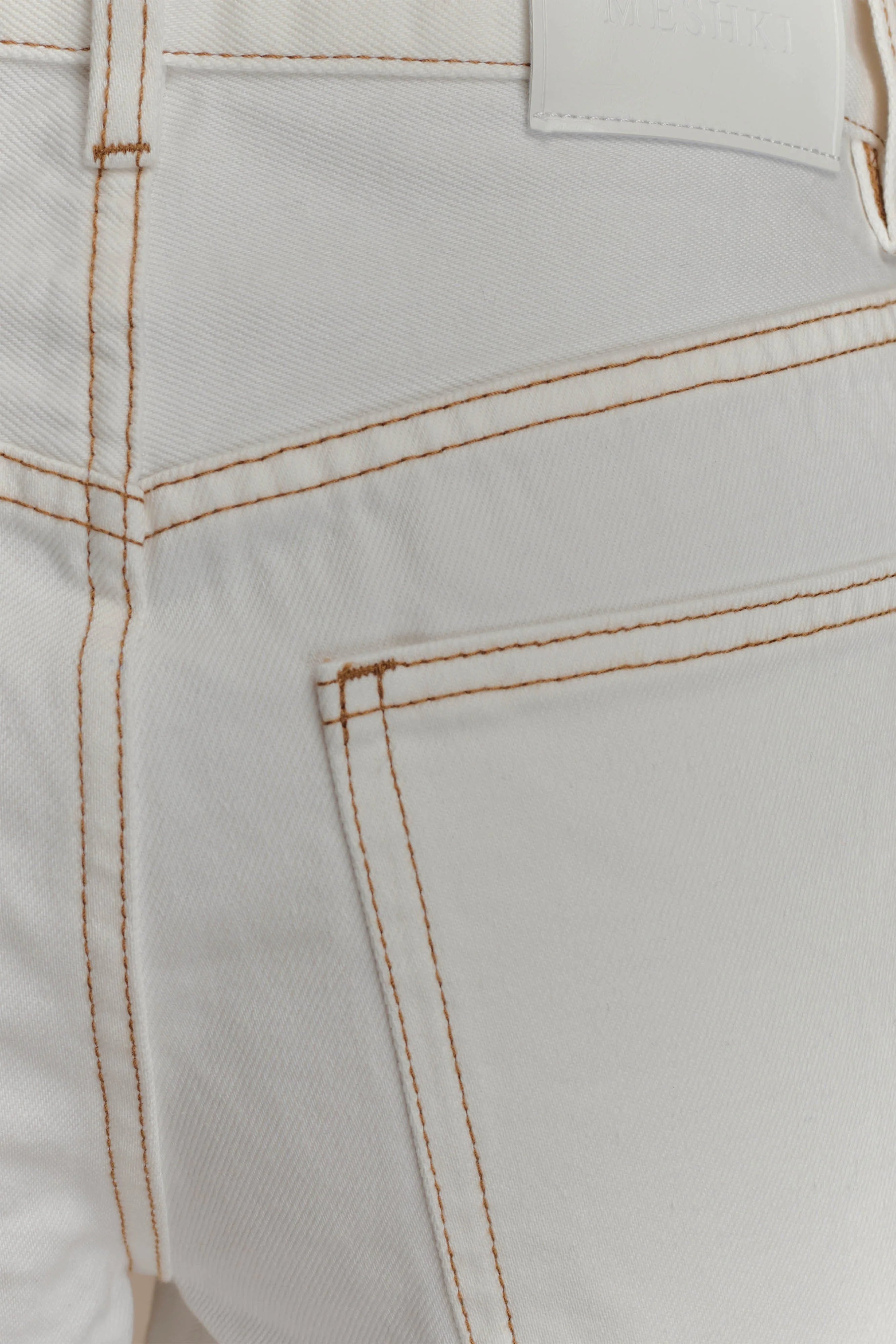 Mannon Mid Rise Denim Jeans - White