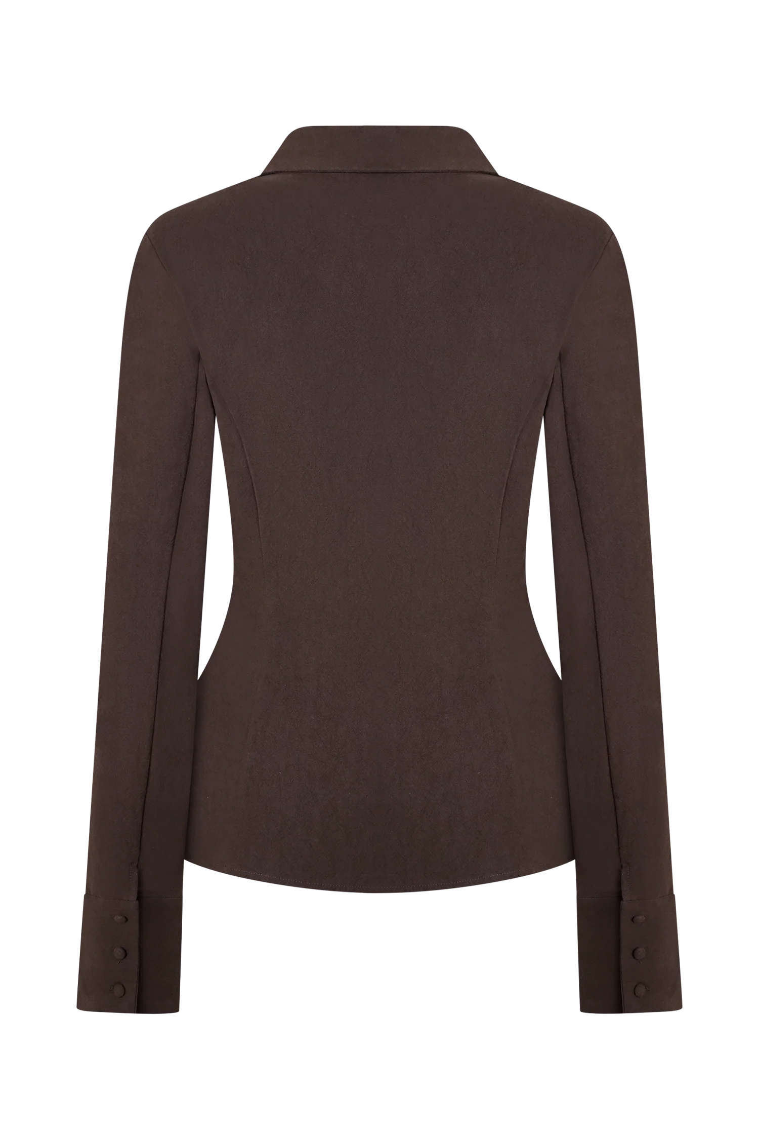 Annalee Cotton Beaded Tie Shirt - Dark Espresso