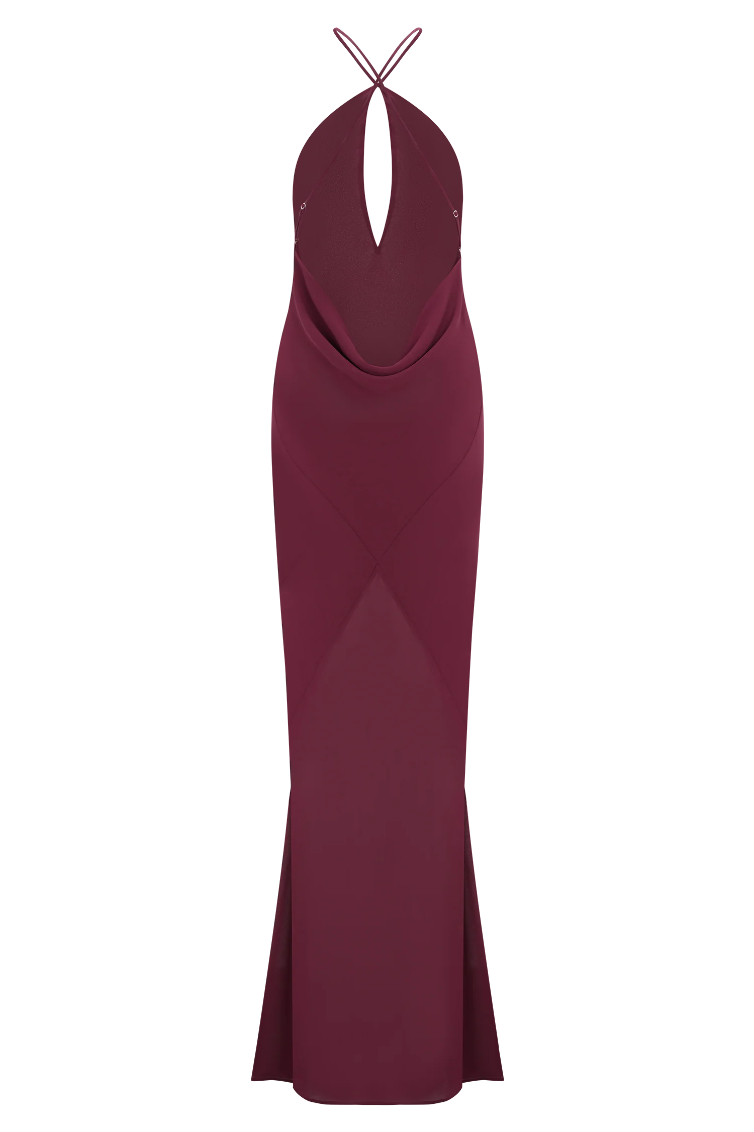 Nerea Slip Halter Maxi Dress - Cherry Red