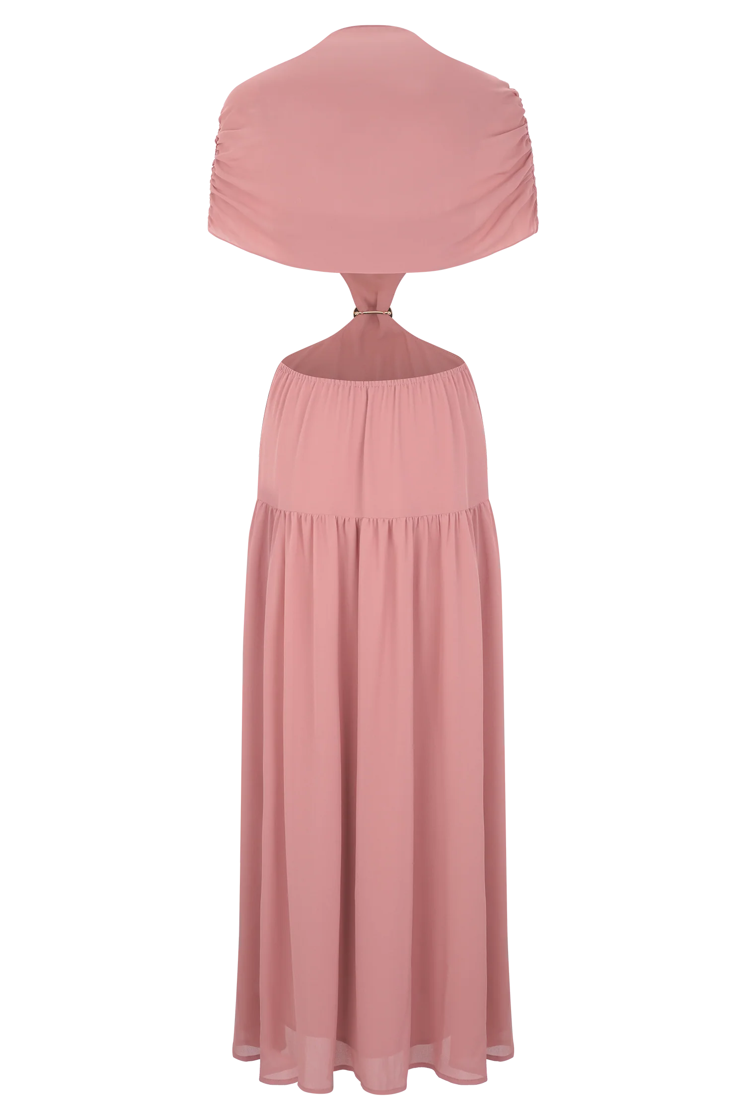 Georgina Chiffon Midi Dress - Burnt Rose