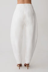 Oriana Linen Oversize Pants - White